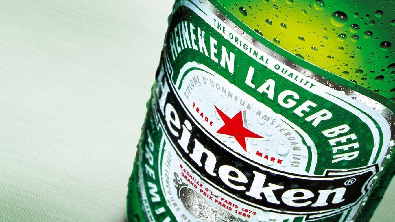 General 1366x768 Heineken beer simple background bottles numbers alcohol