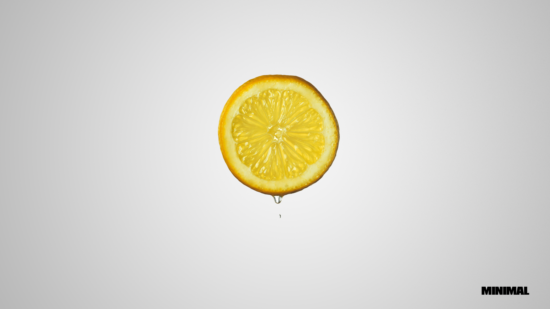 General 1920x1080 fruit minimalism techno Tatof lemons simple background white background food water drops