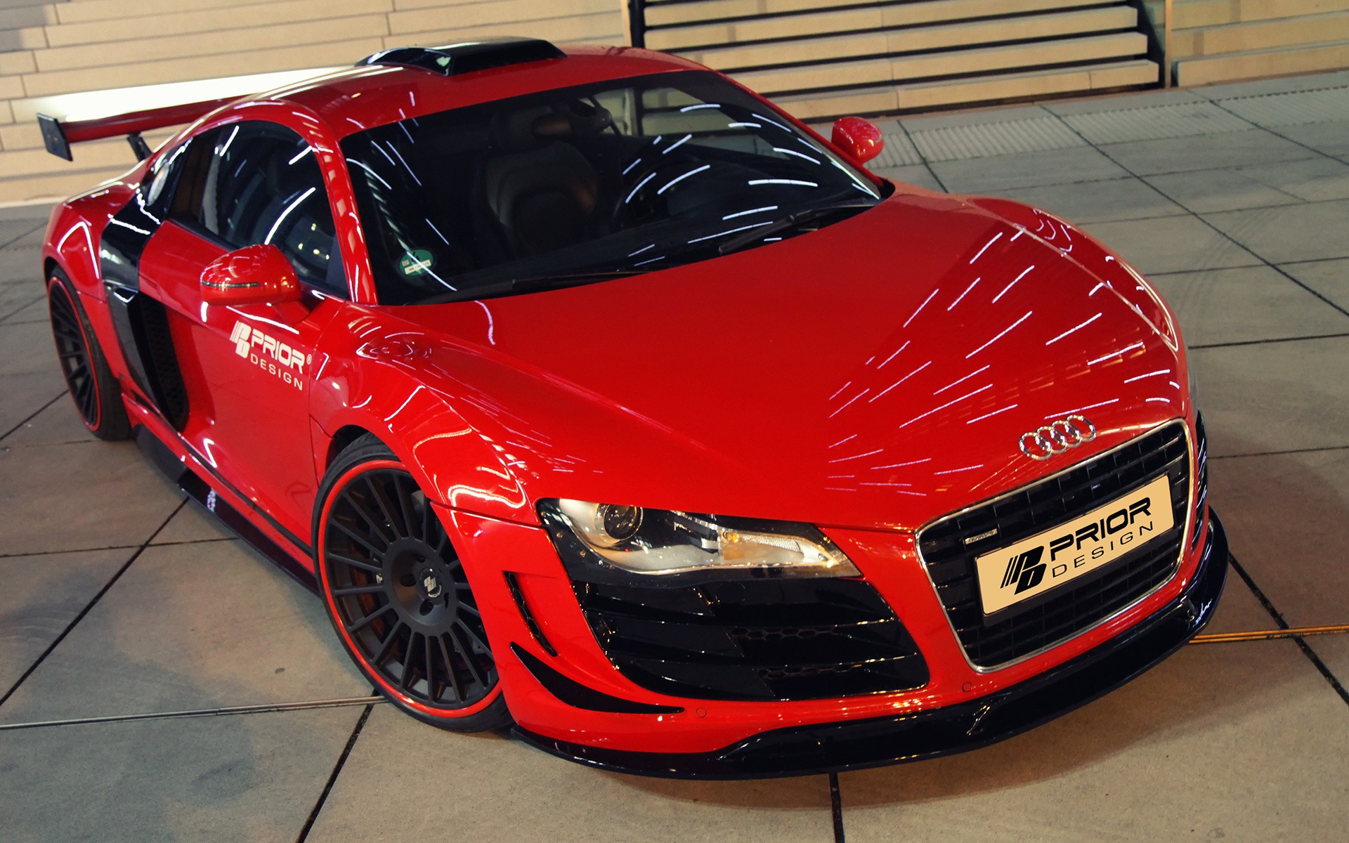 General 1920x1200 frontal view car Audi R8 red cars Audi German cars Volkswagen Group supercars