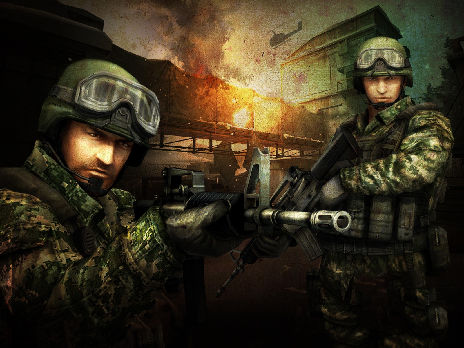 General 1600x1200 video games soldier military combat arms PC gaming weapon video game men