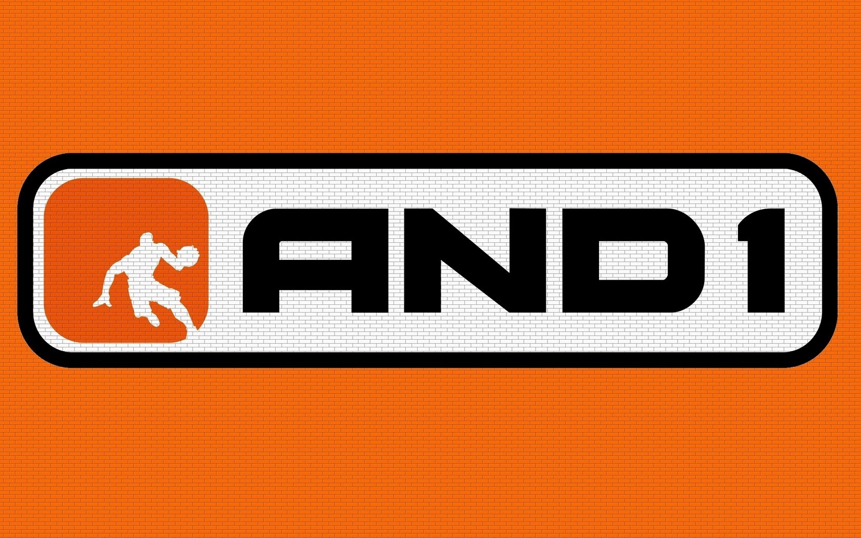 General 1680x1050 typography orange background sport logo simple background basketball
