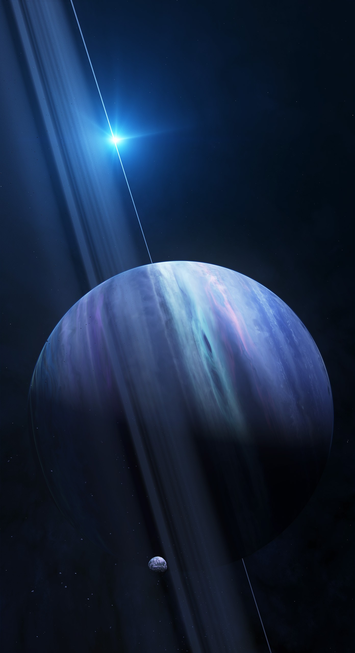 General 1392x2560 space art planet planetary rings space