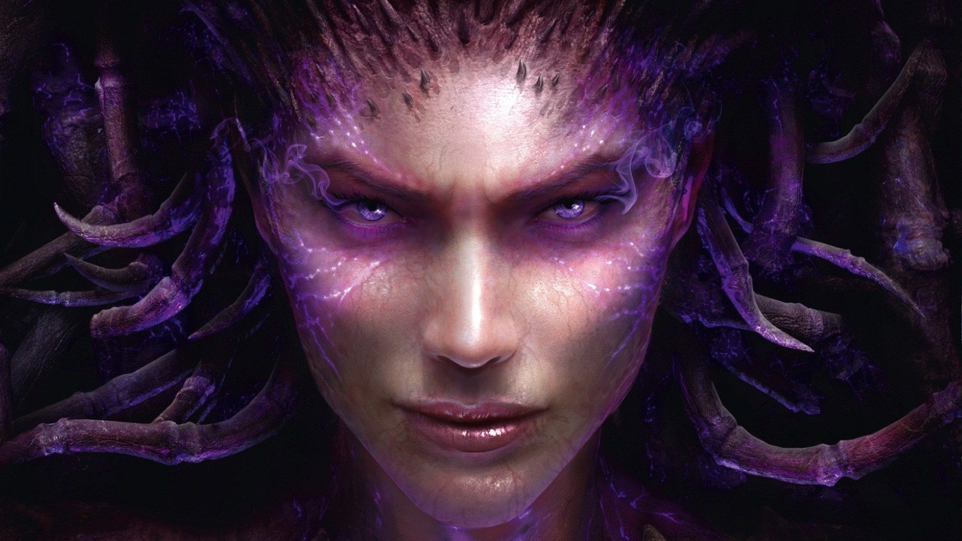 General 1920x1080 Starcraft II Sarah Kerrigan StarCraft II : Heart Of The Swarm StarCraft face video games creature video game girls science fiction science fiction women PC gaming looking at viewer Blizzard Entertainment