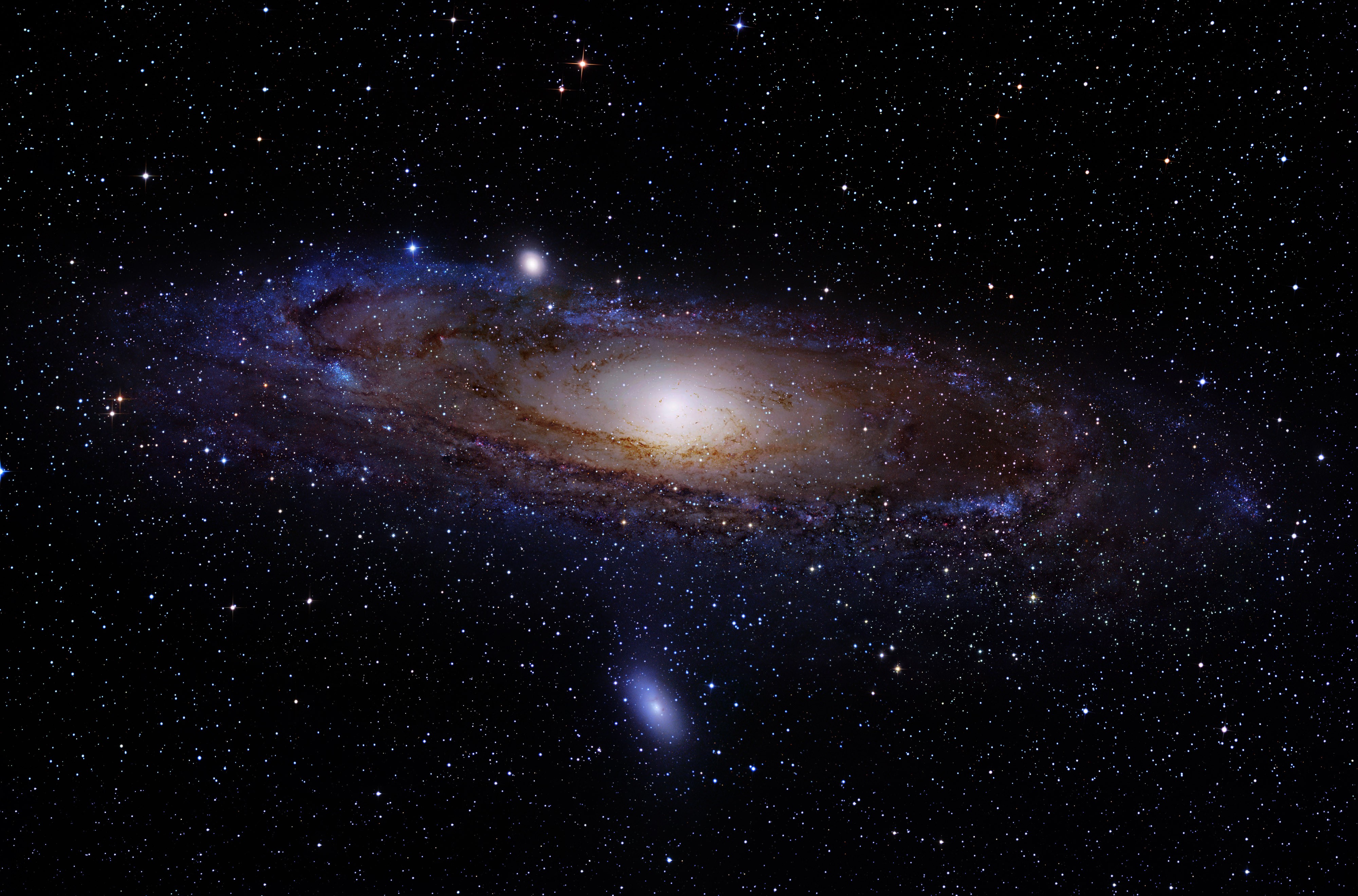 General 4000x2640 Andromeda space galaxy Messier 31 Messier 110 space art digital art