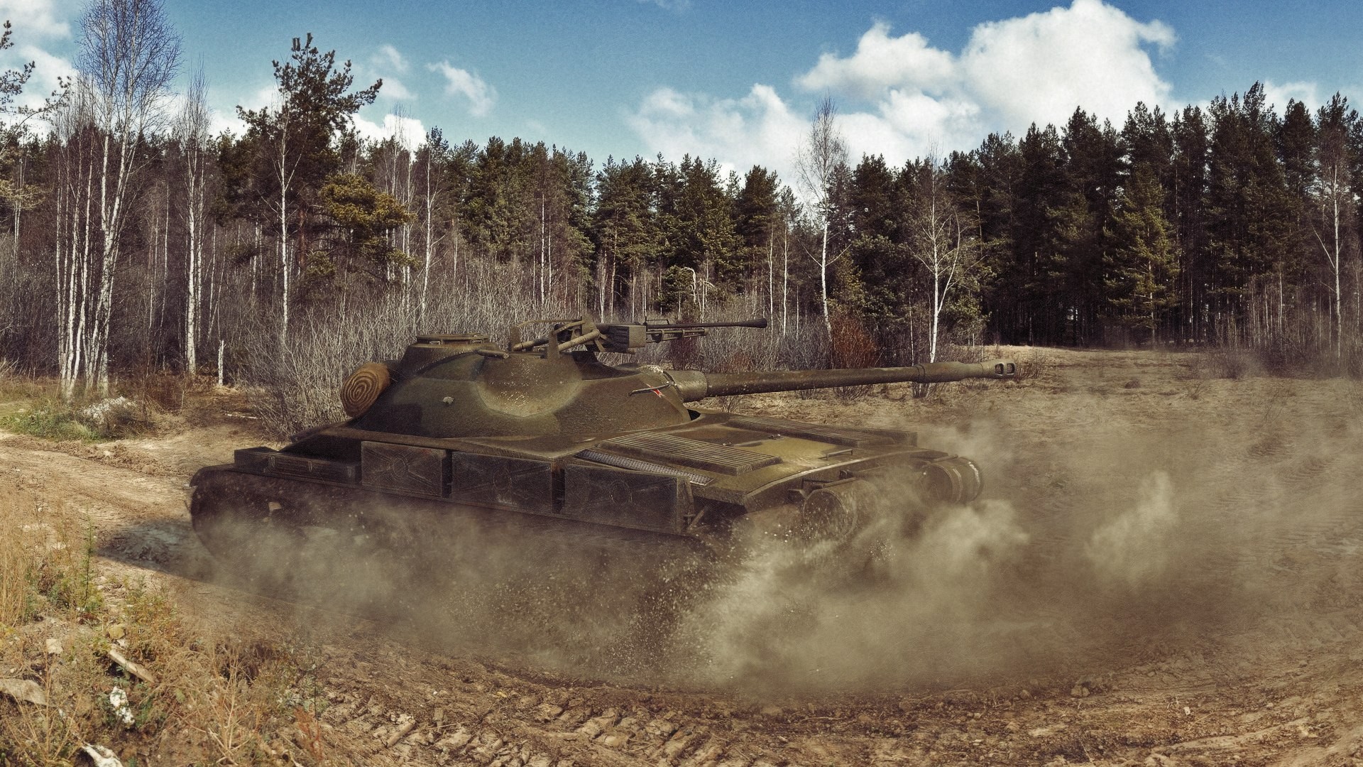 General 1920x1080 World of Tanks tank CGI wargaming nature forest