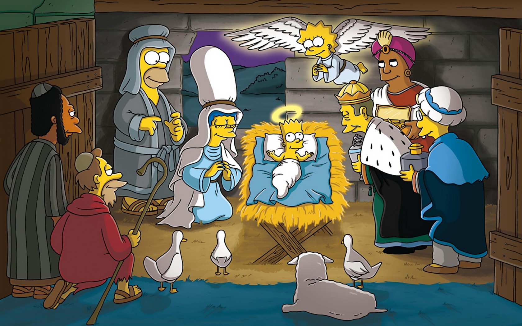 General 1680x1050 The Simpsons Homer Simpson Marge Simpson Bart Simpson Lisa Simpson cartoon TV series