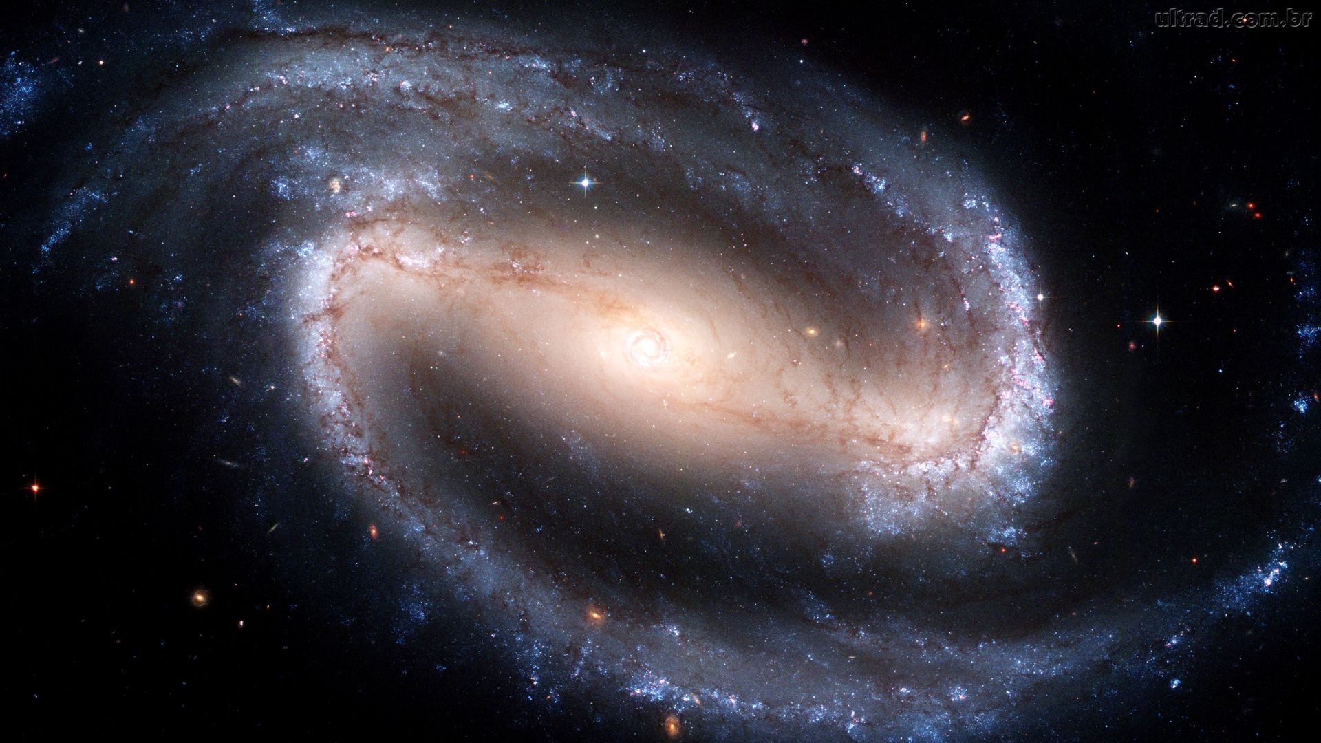 General 1920x1080 galaxy spiral galaxy space NGC 1300 space art digital art