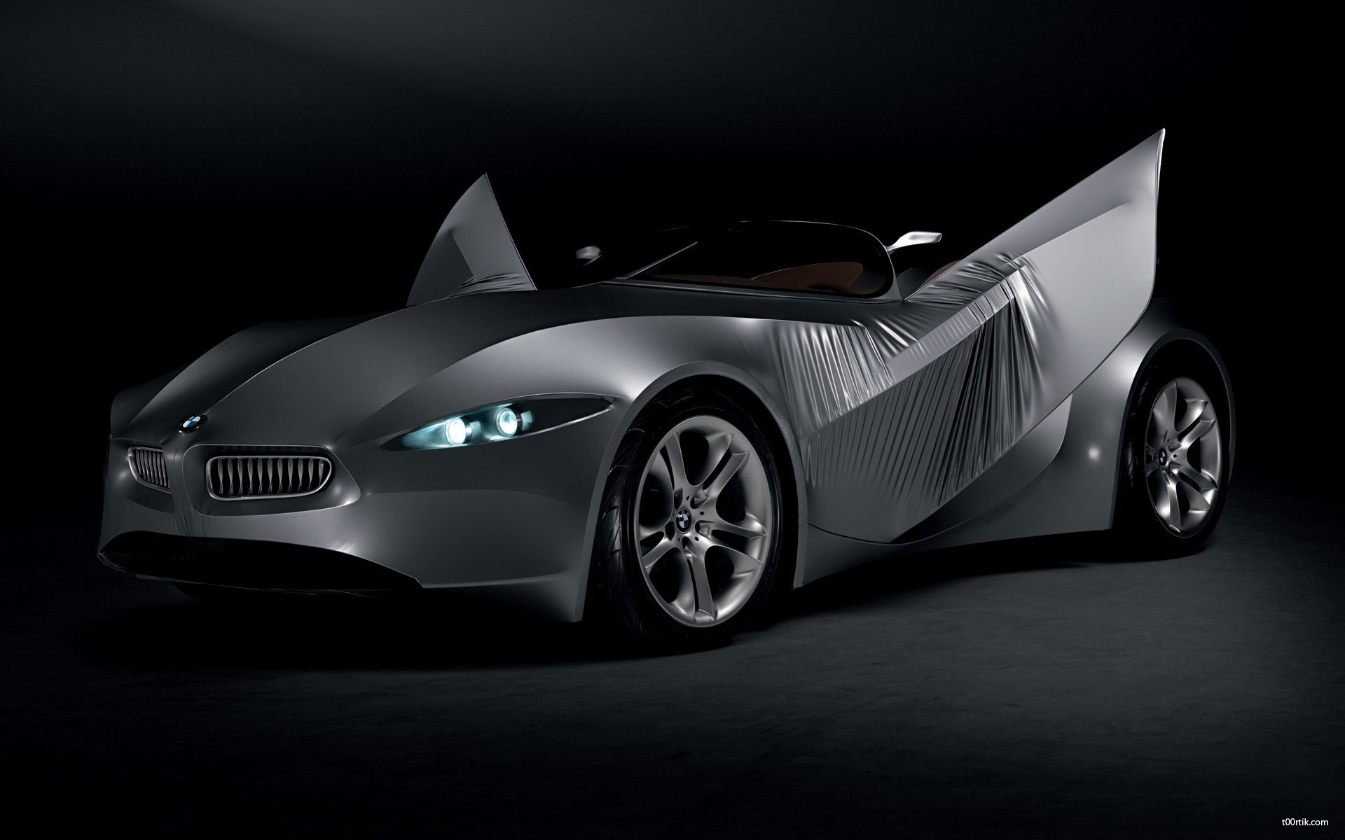 General 1920x1200 BMW silver cars vehicle BMW GINA car concept cars black background German cars