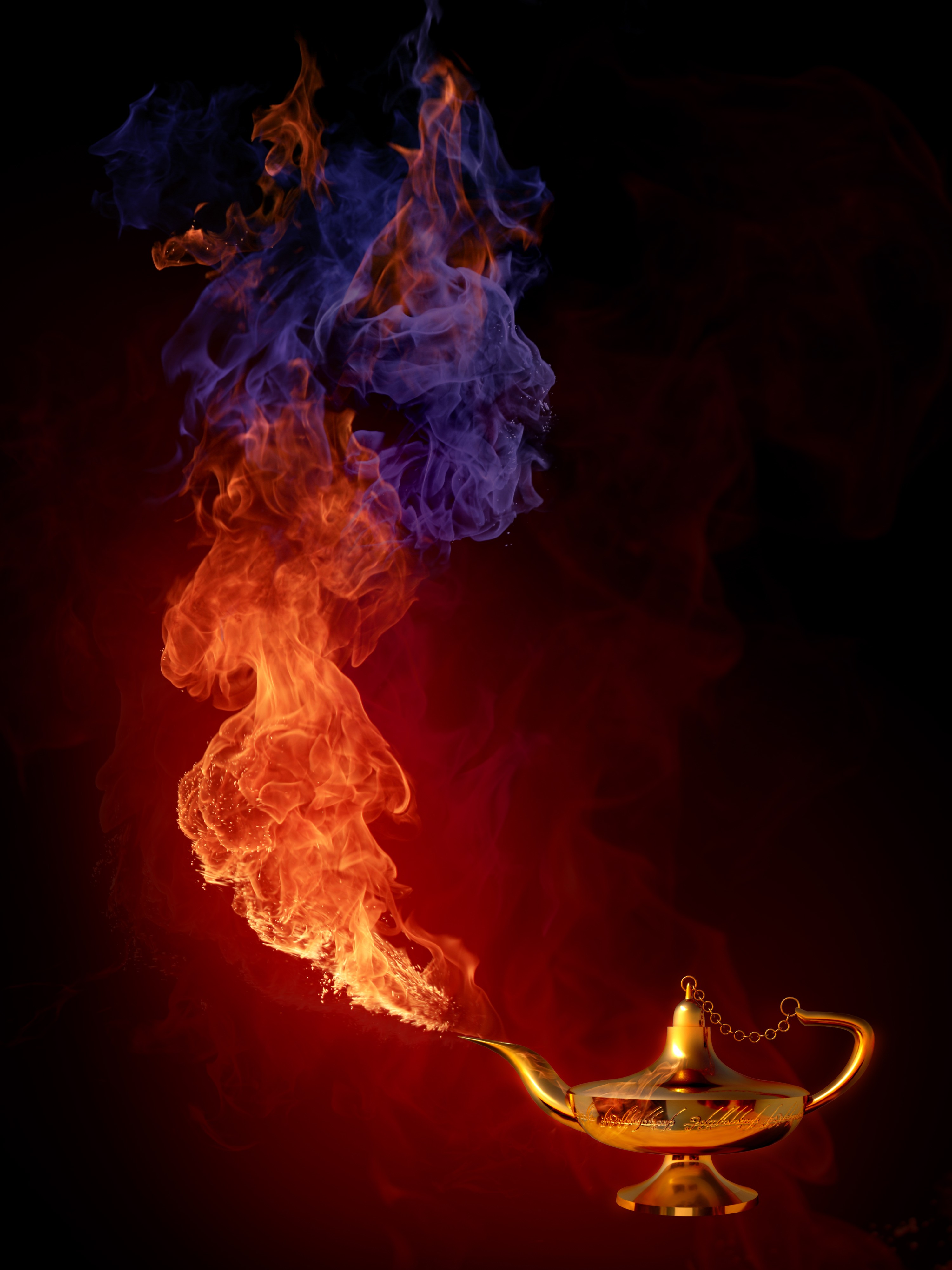 General 3000x4000 fire fantasy art lamp digital art Flame Painter burning