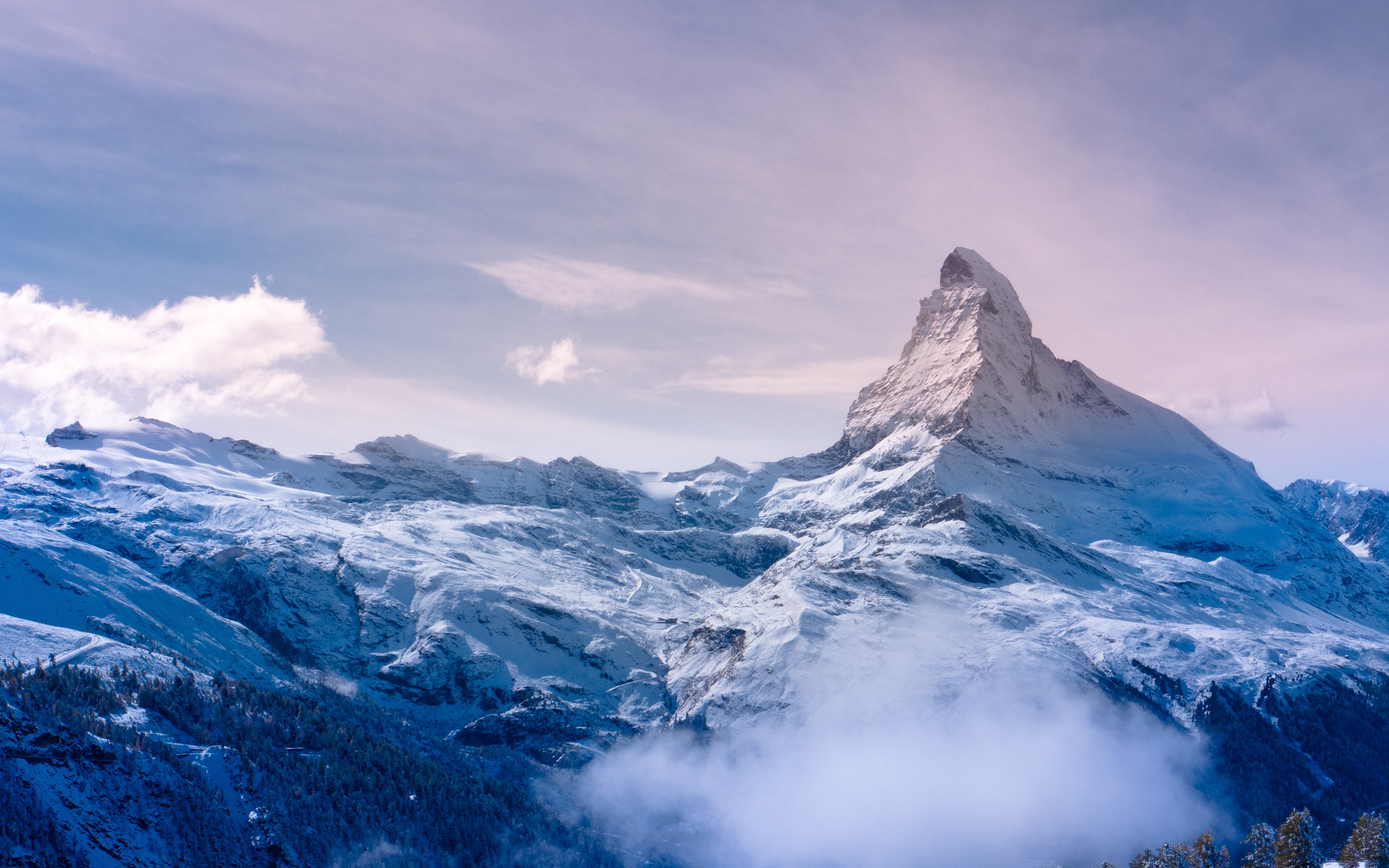 General 3840x2400 Matterhorn nature mountains snow landscape Swiss Alps Alps peak ice Switzerland
