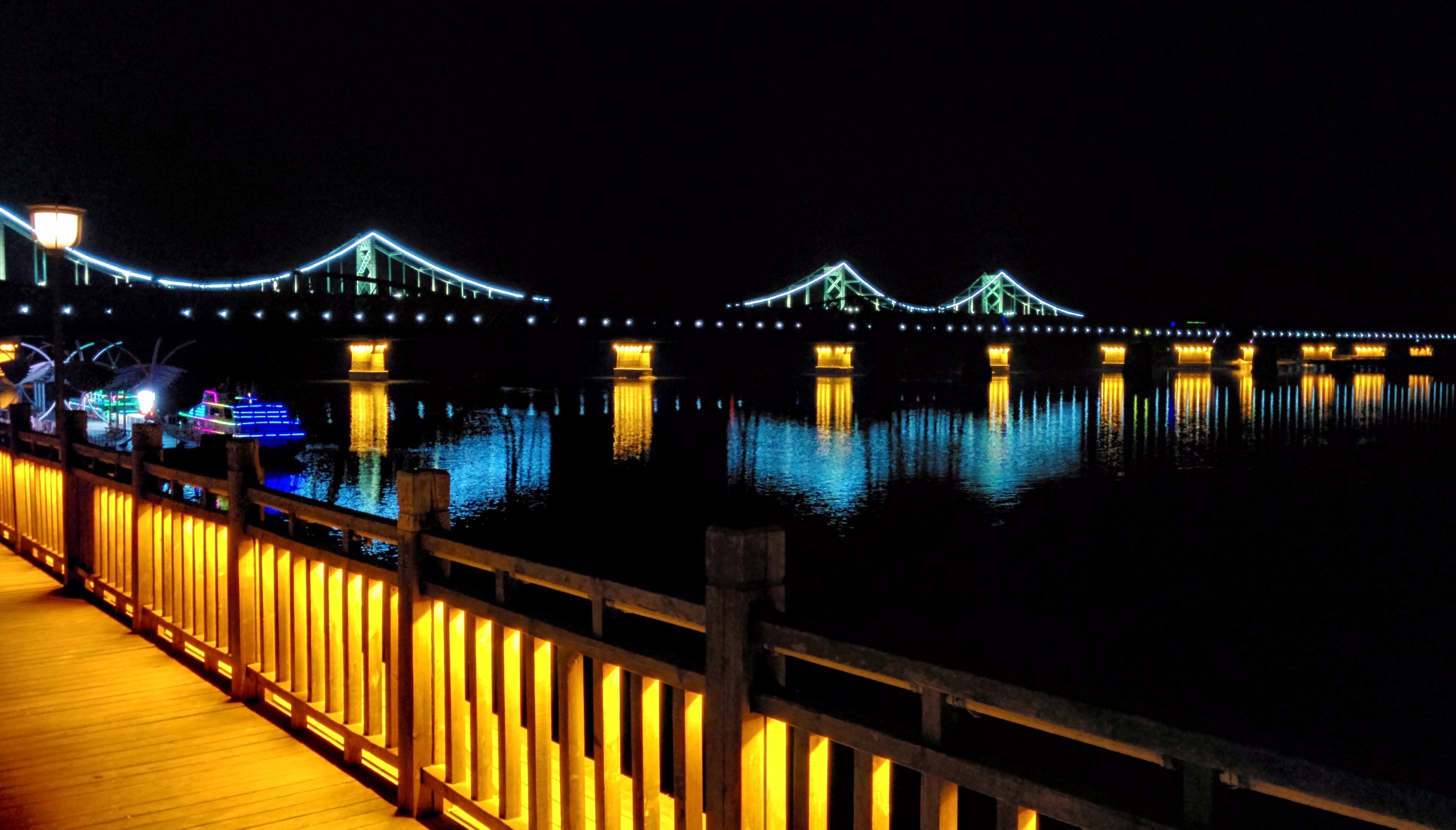 General 3200x1824 bridge night city lights