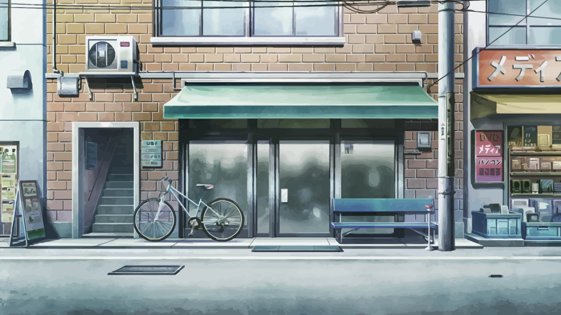Anime 1920x1080 Steins;Gate anime urban street bicycle vehicle