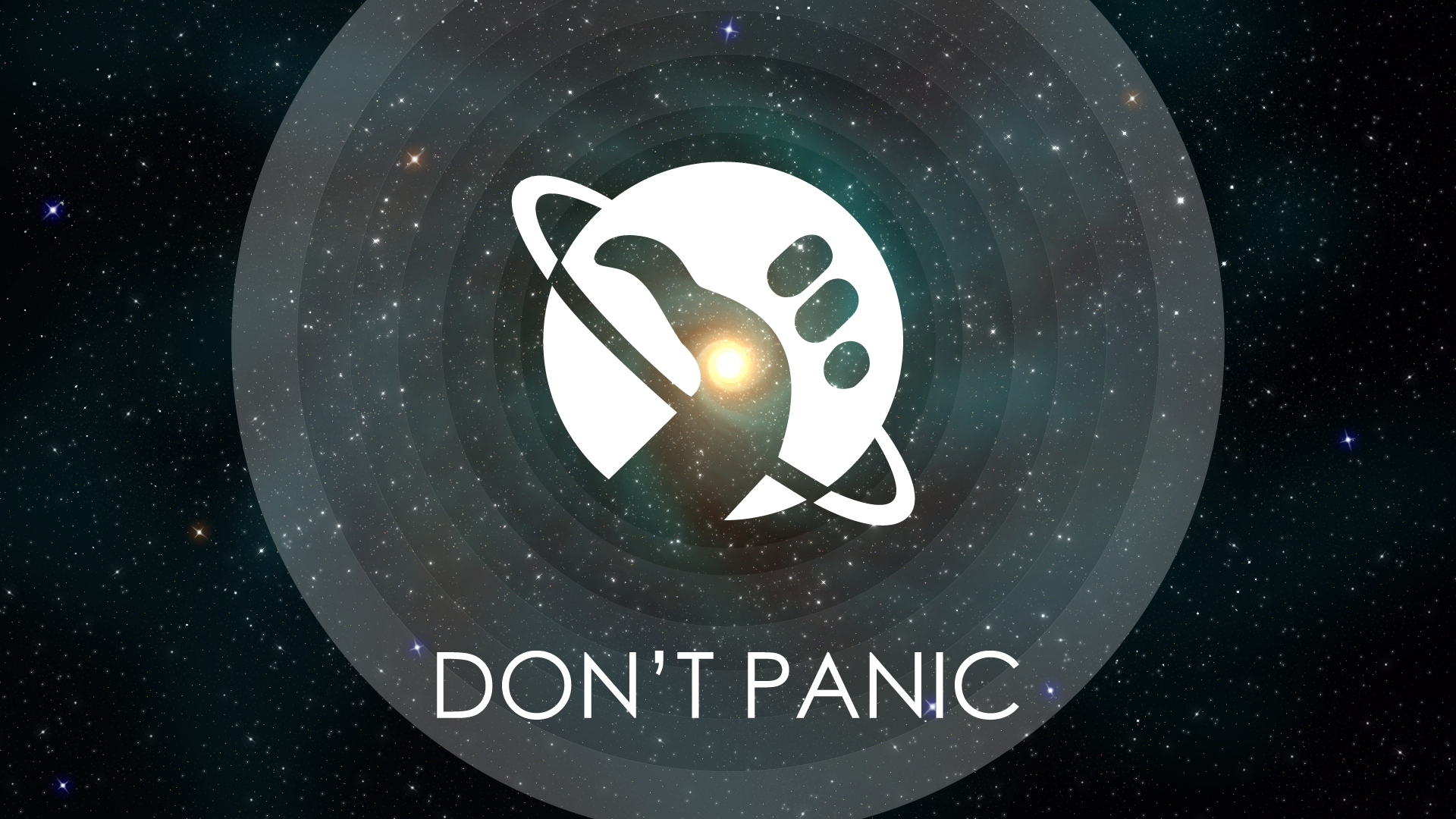 General 1920x1080 The Hitchhiker's Guide to the Galaxy logo science fiction books
