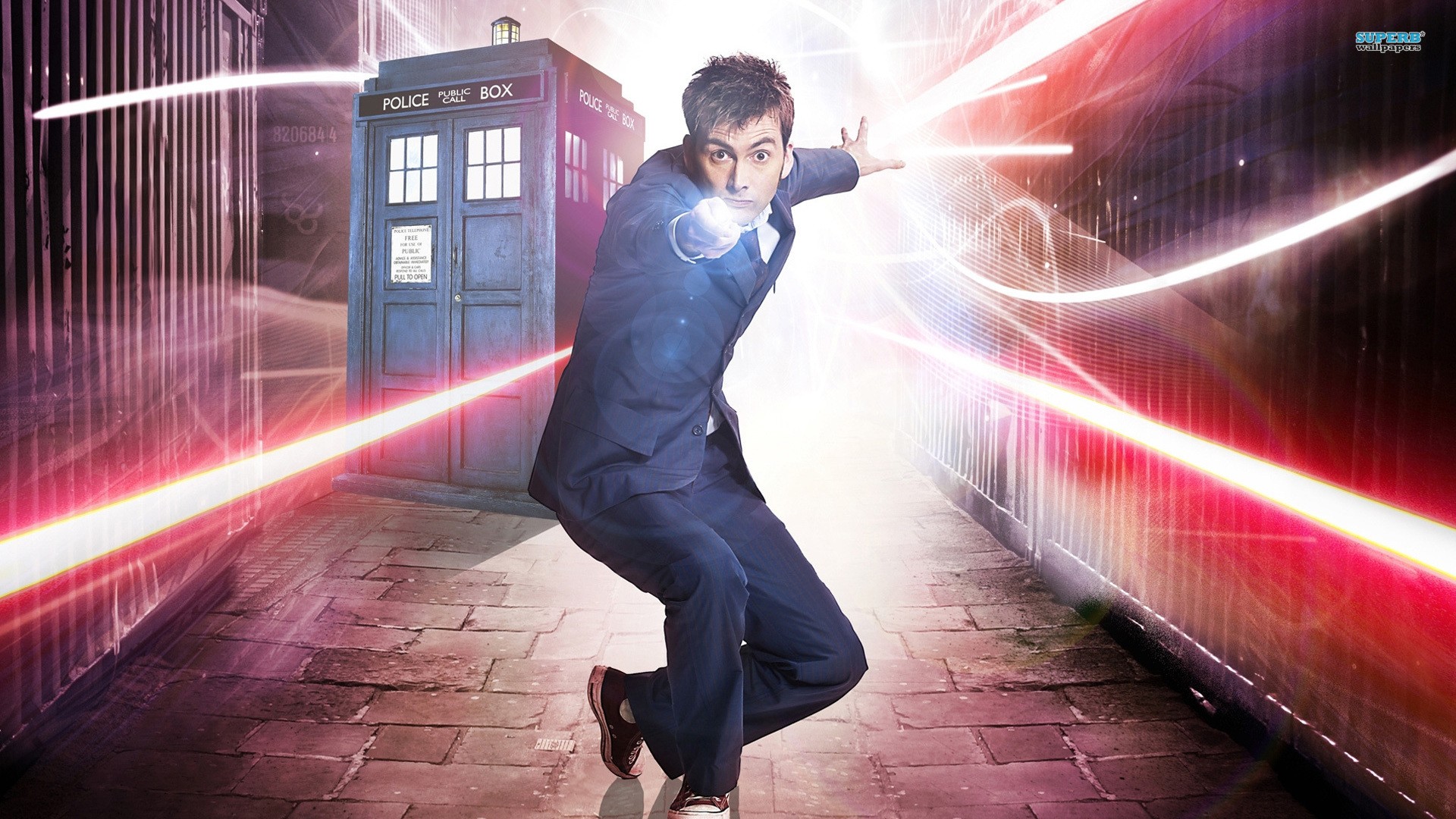 General 1920x1080 Doctor Who The Doctor TARDIS David Tennant Tenth Doctor TV series science fiction