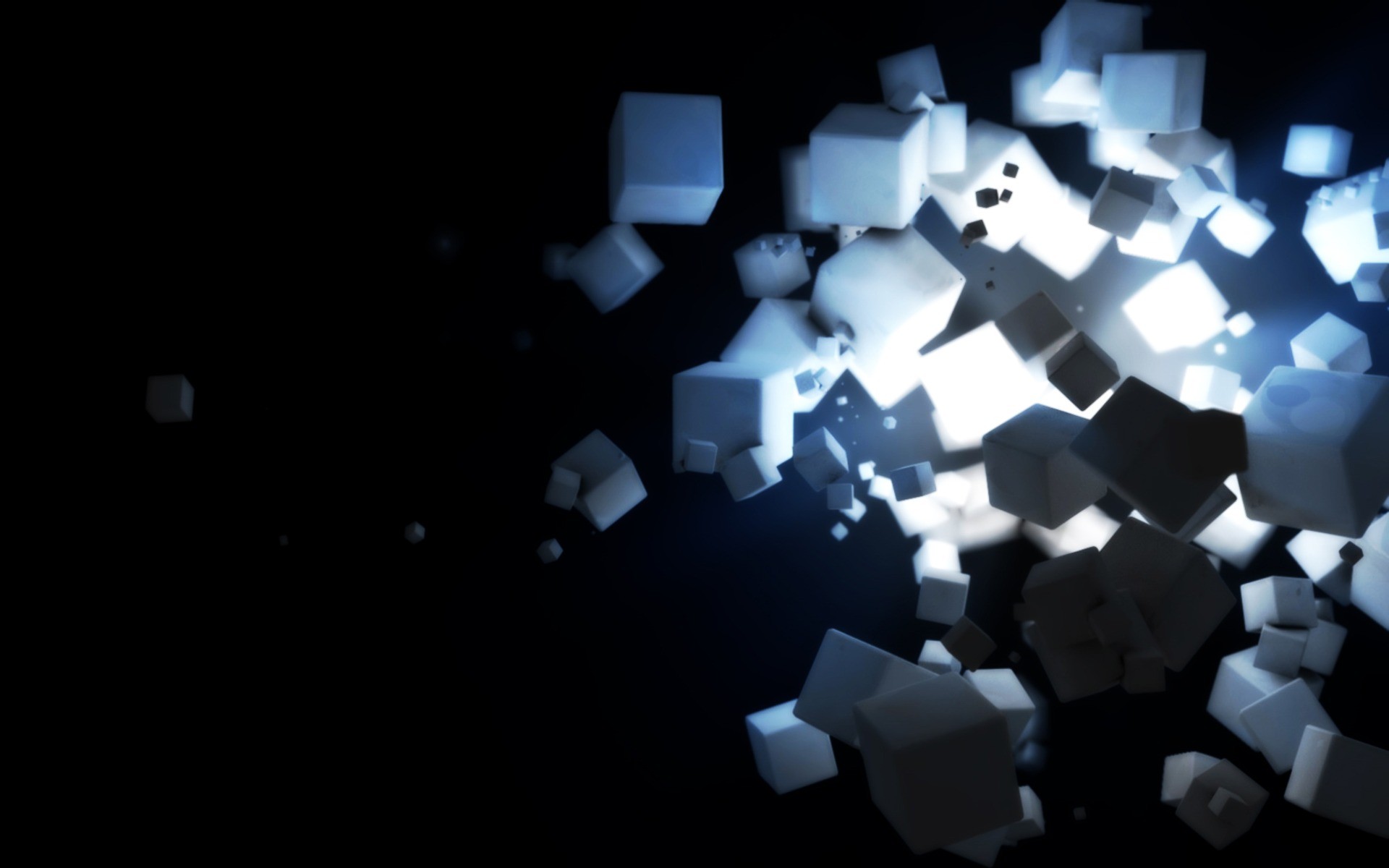 General 1920x1200 digital art cube lights 3D blocks CGI abstract 3D Abstract