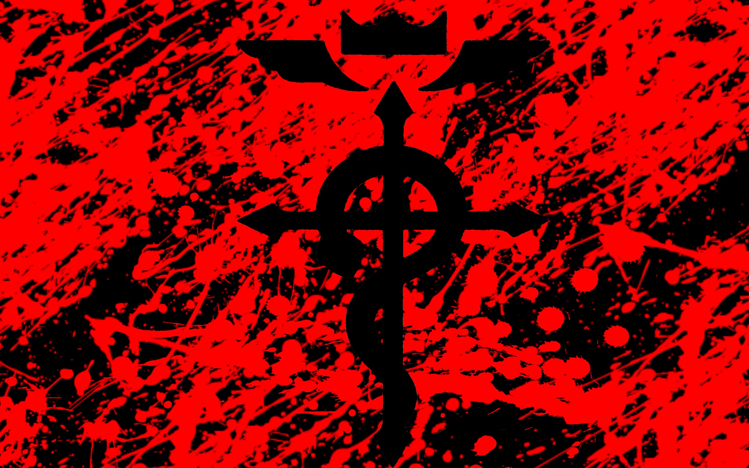 General 2560x1600 Full Metal Alchemist anime red black red background digital art