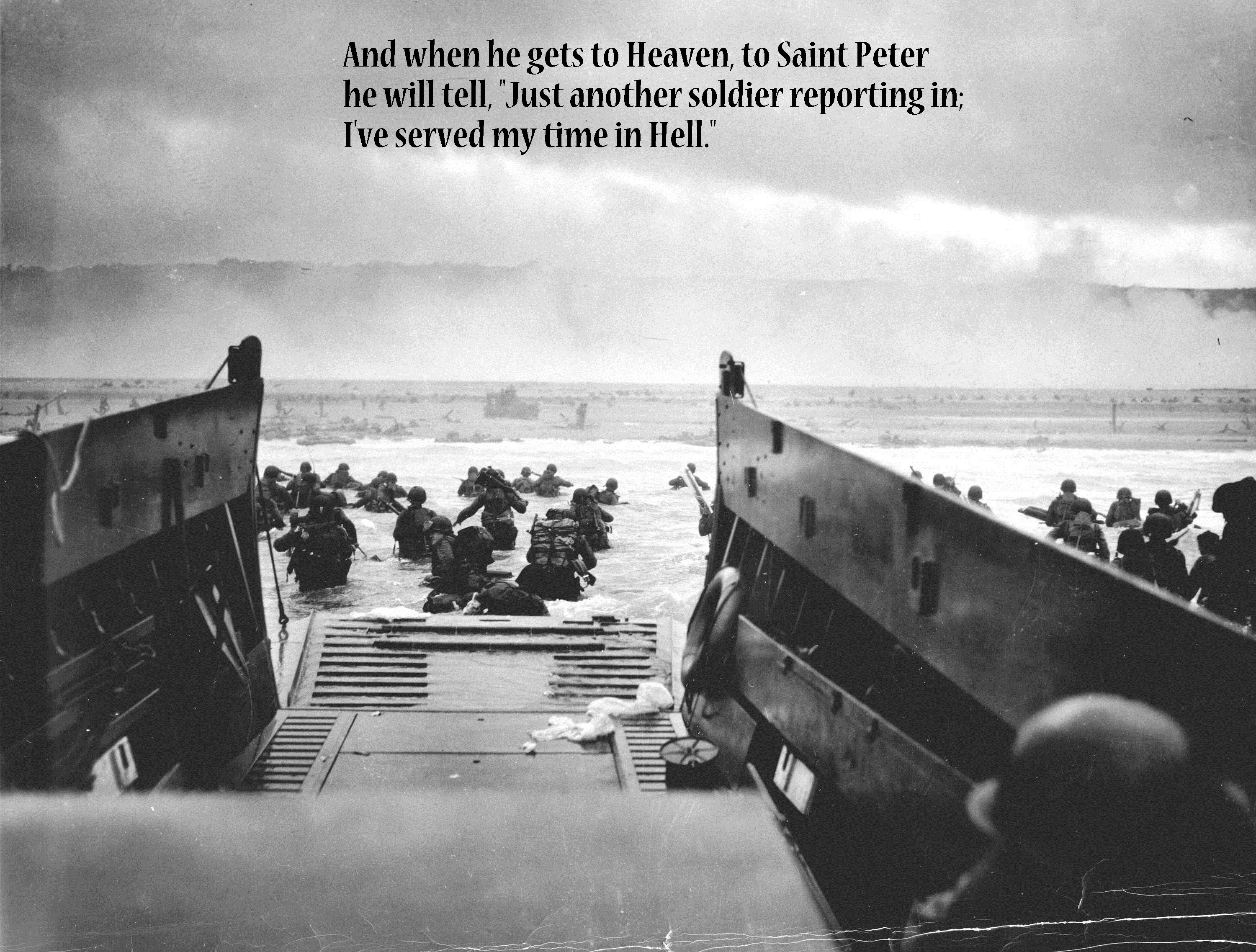 General 3000x2274 quote World War II military monochrome 1944 (Year) vintage soldier D-Day text