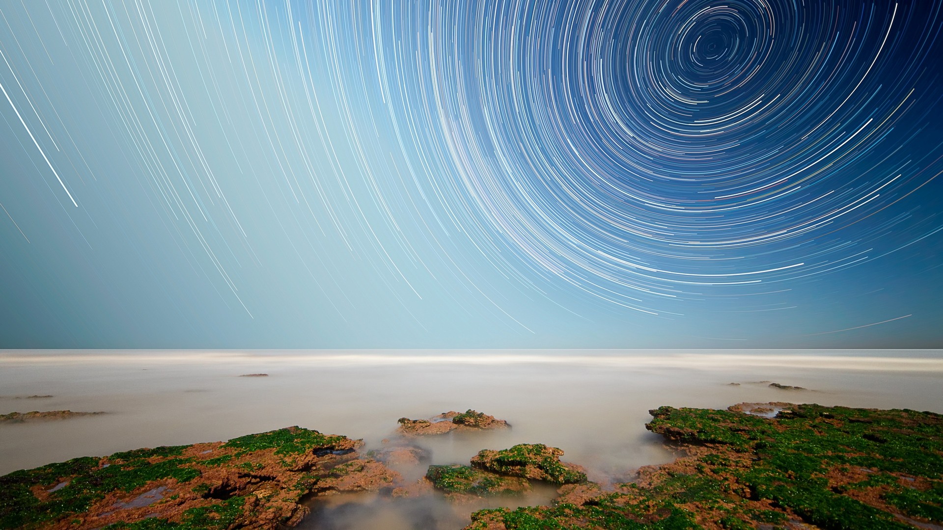 General 1920x1080 nature star trails long exposure water sky landscape