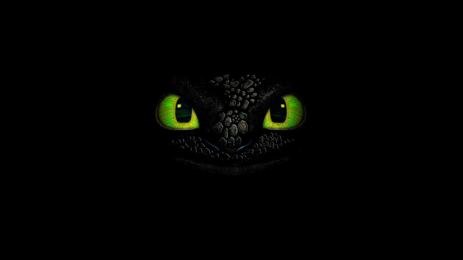 General 1600x900 How to Train Your Dragon black Toothless simple background dragon animated movies movies animal eyes minimalism creature green eyes