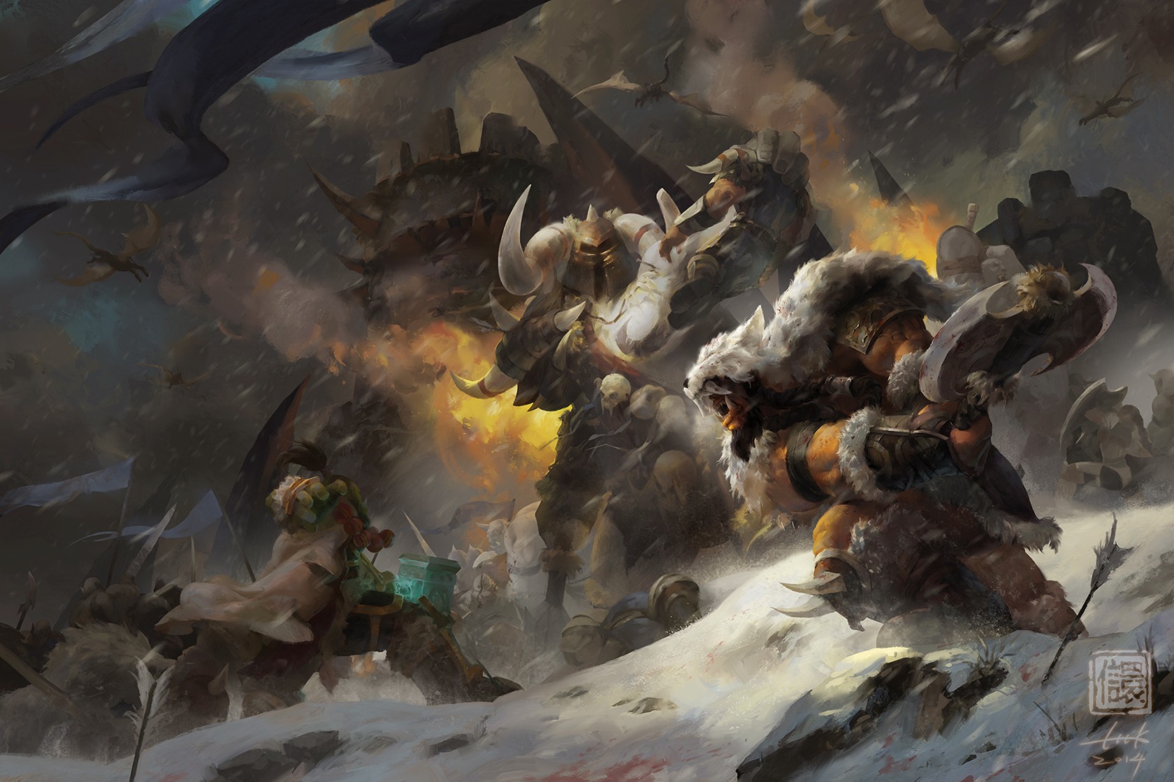 General 1680x1120 fantasy art World of Warcraft Thrall Durotan PC gaming DeviantArt video game art