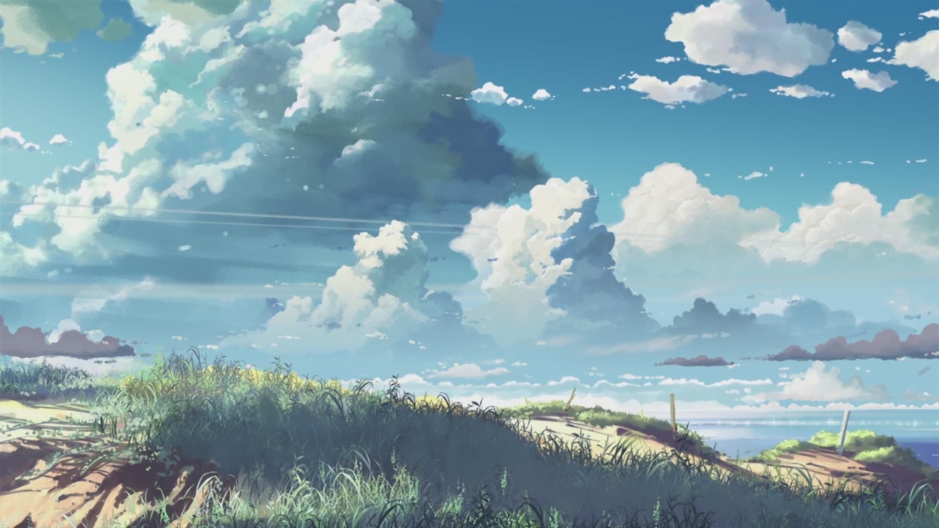 Anime 1920x1080 5 Centimeters Per Second anime landscape sky outdoors clouds Makoto Shinkai 