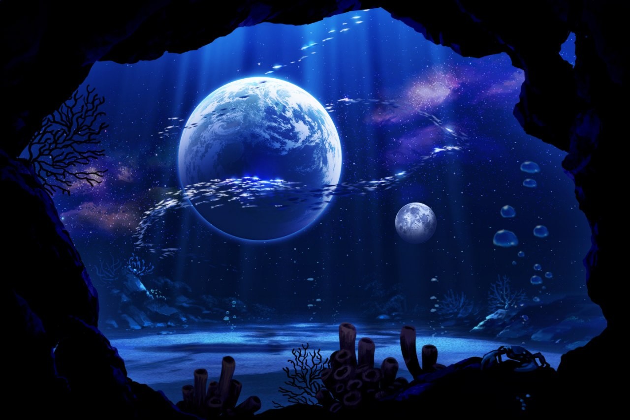 General 1280x854 underwater fish space planet fantasy art artwork animals