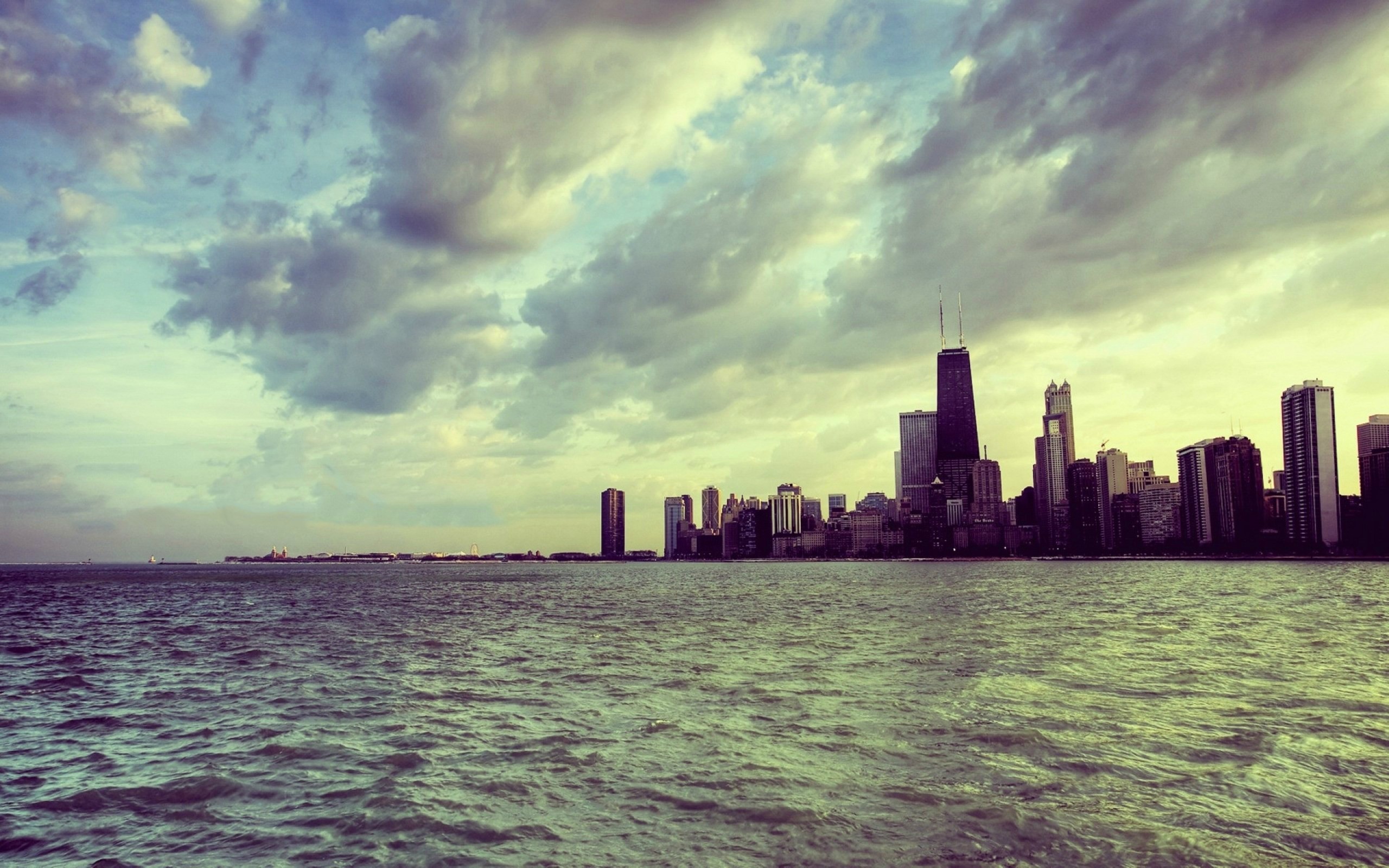 General 2560x1600 city cityscape clouds skyscraper Chicago USA water