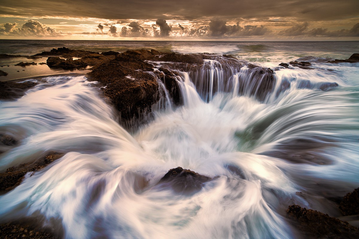 General 1200x800 sea Thor's Well long exposure sunset nature water outdoors coast Oregon USA
