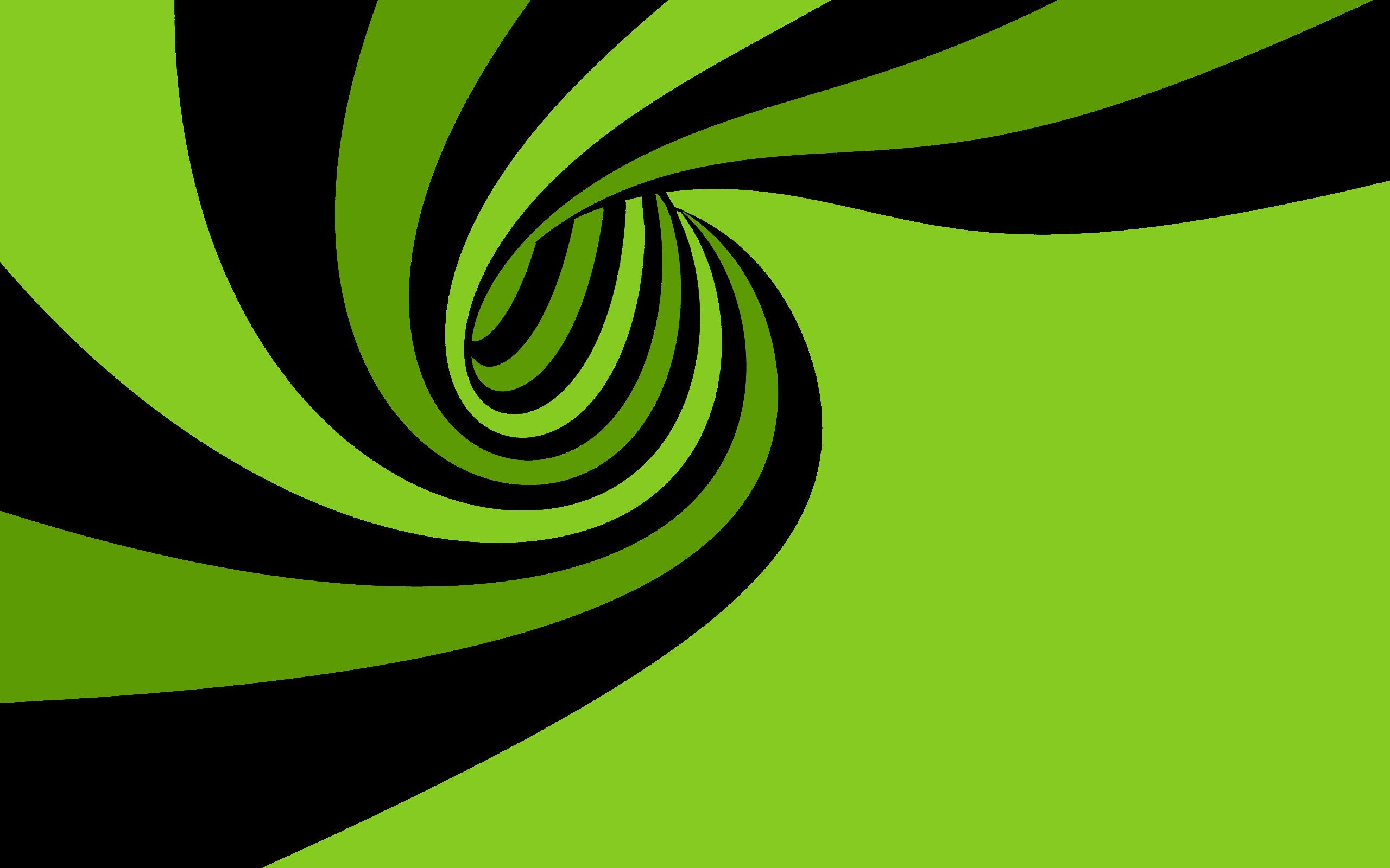 General 2560x1600 spiral vector art abstract digital art green black swirls tunnel