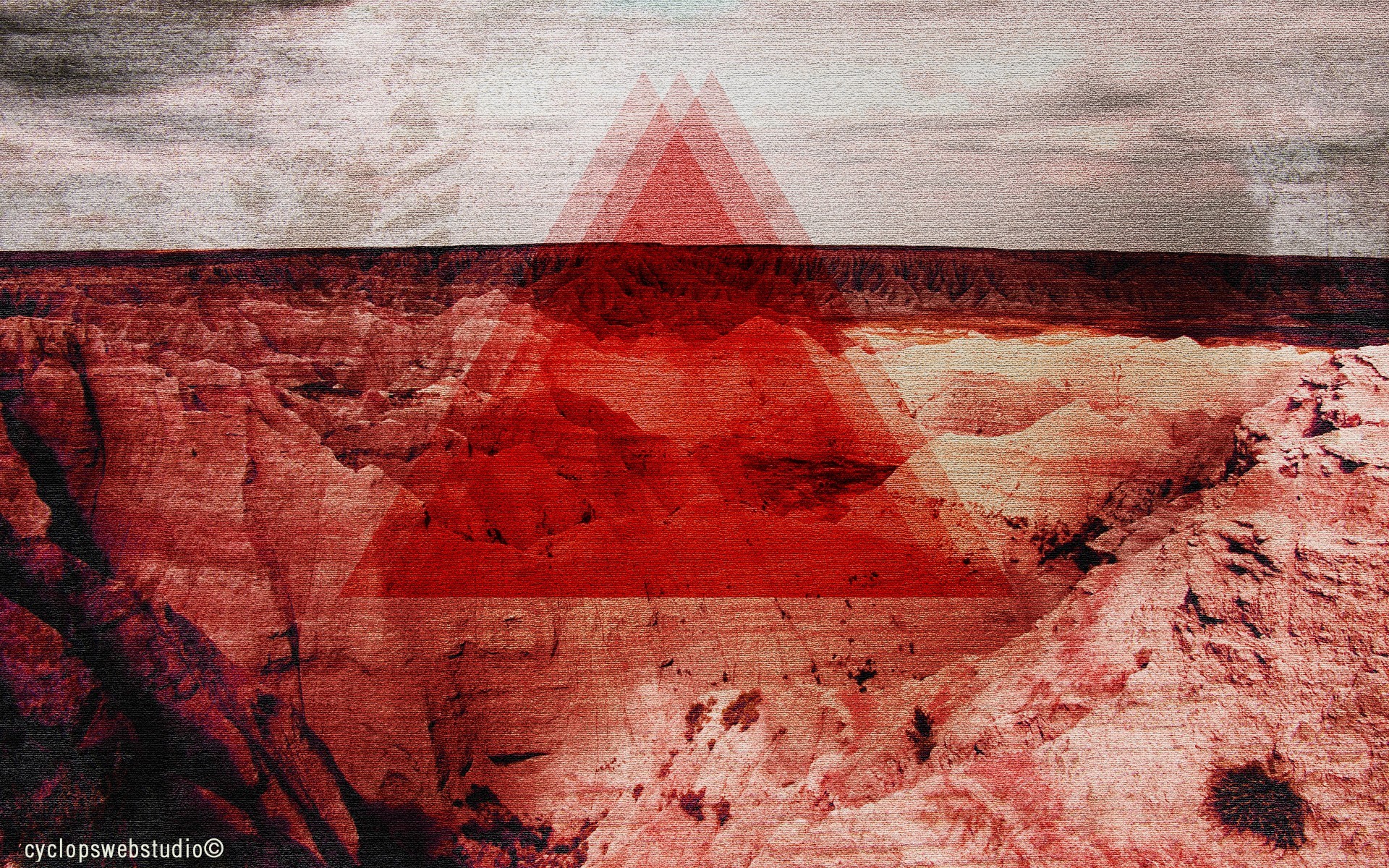 General 1920x1200 abstract digital art artwork triangle rocks rock formation