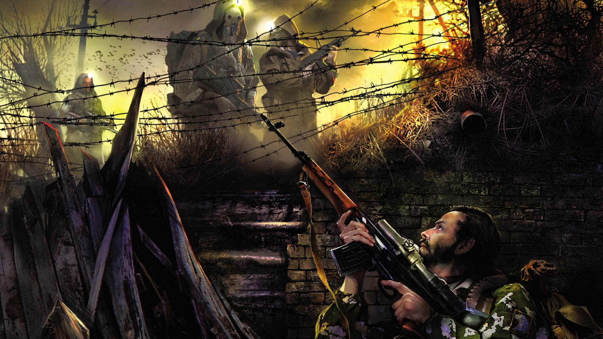 General 1920x1080 S.T.A.L.K.E.R. video games artwork gas masks apocalyptic PC gaming video game art weapon