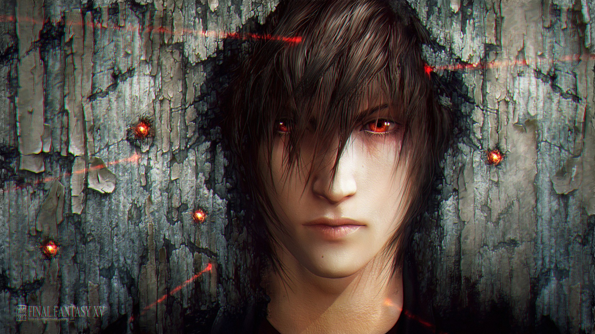 General 1920x1080 Final Fantasy XV video games Final Fantasy red eyes looking at viewer video game characters Square Enix