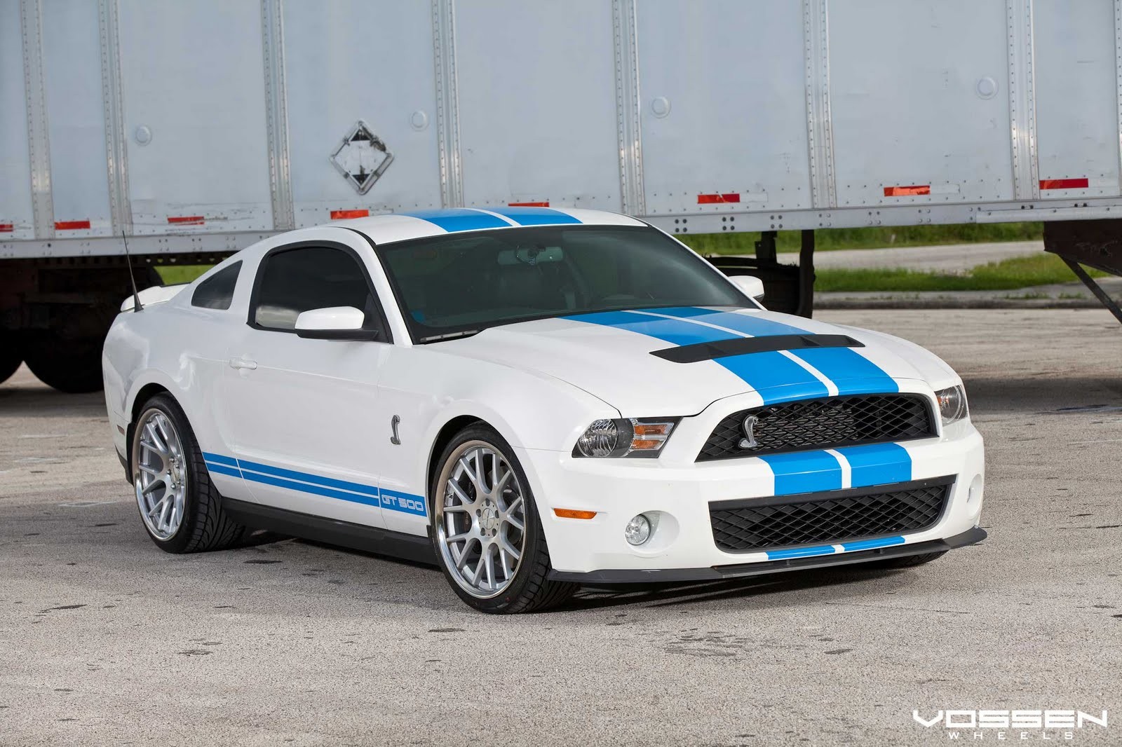 General 1600x1066 car Ford white cars vehicle Ford Mustang Ford Mustang S-197 II racing stripes muscle cars American cars Vossen