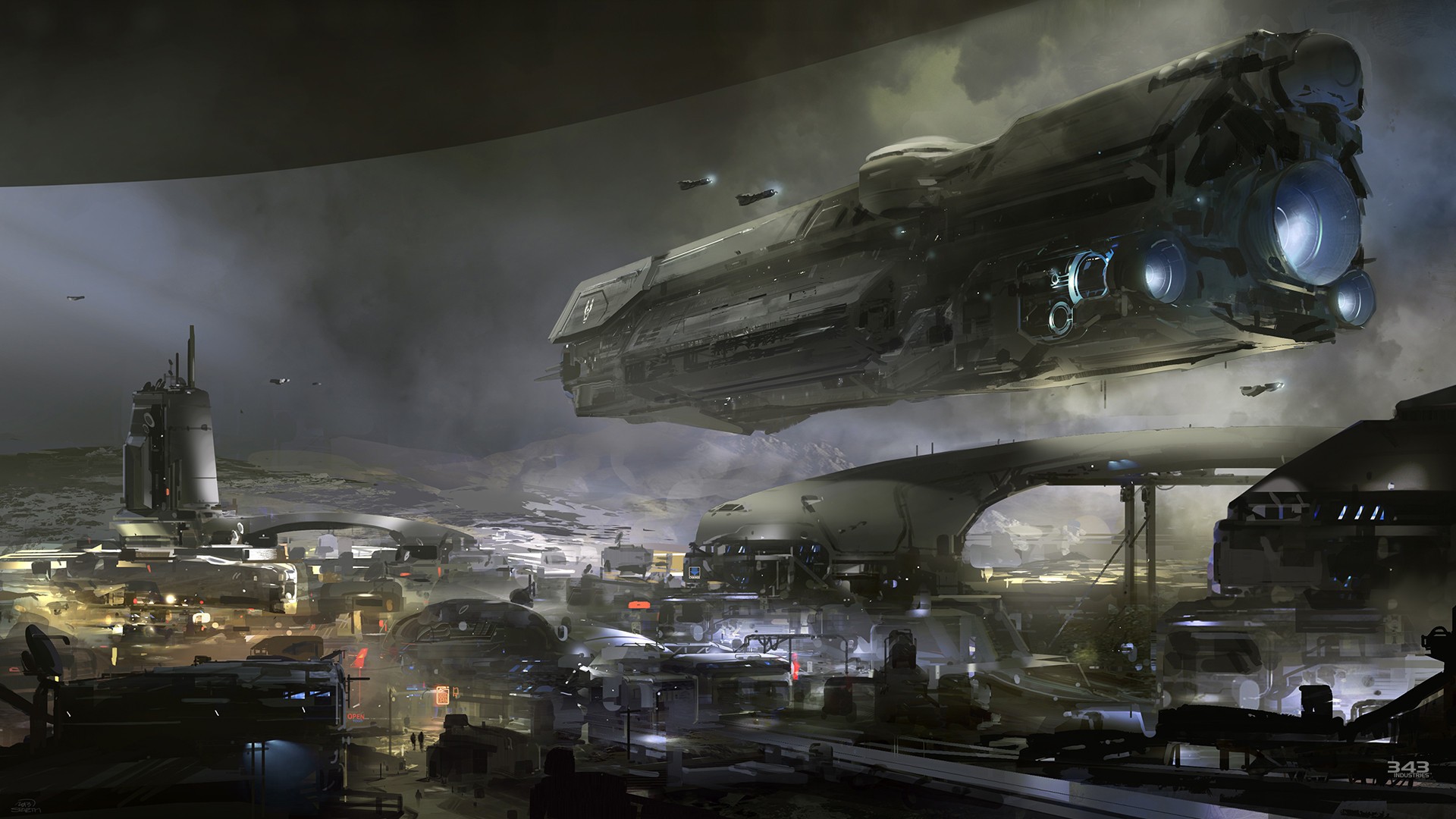General 1920x1080 Halo 5 science fiction video games video game art vehicle Halo 5: Guardians