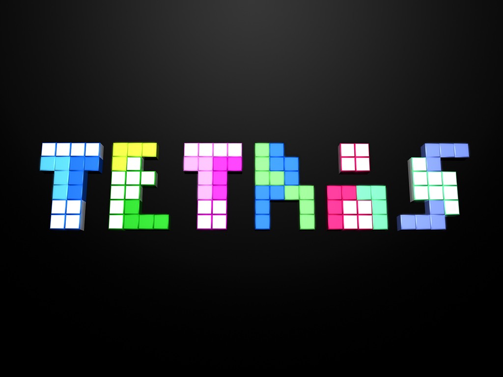 General 1024x768 video games video game art Tetris simple background black background