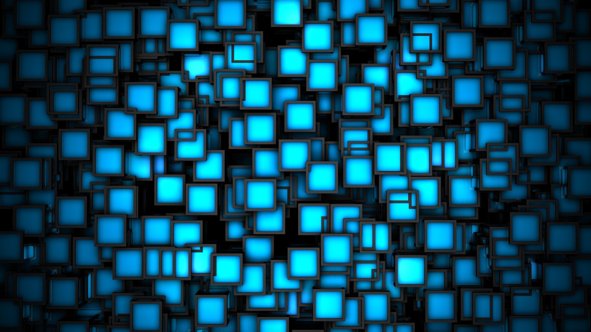 General 1920x1080 abstract square digital art cyan