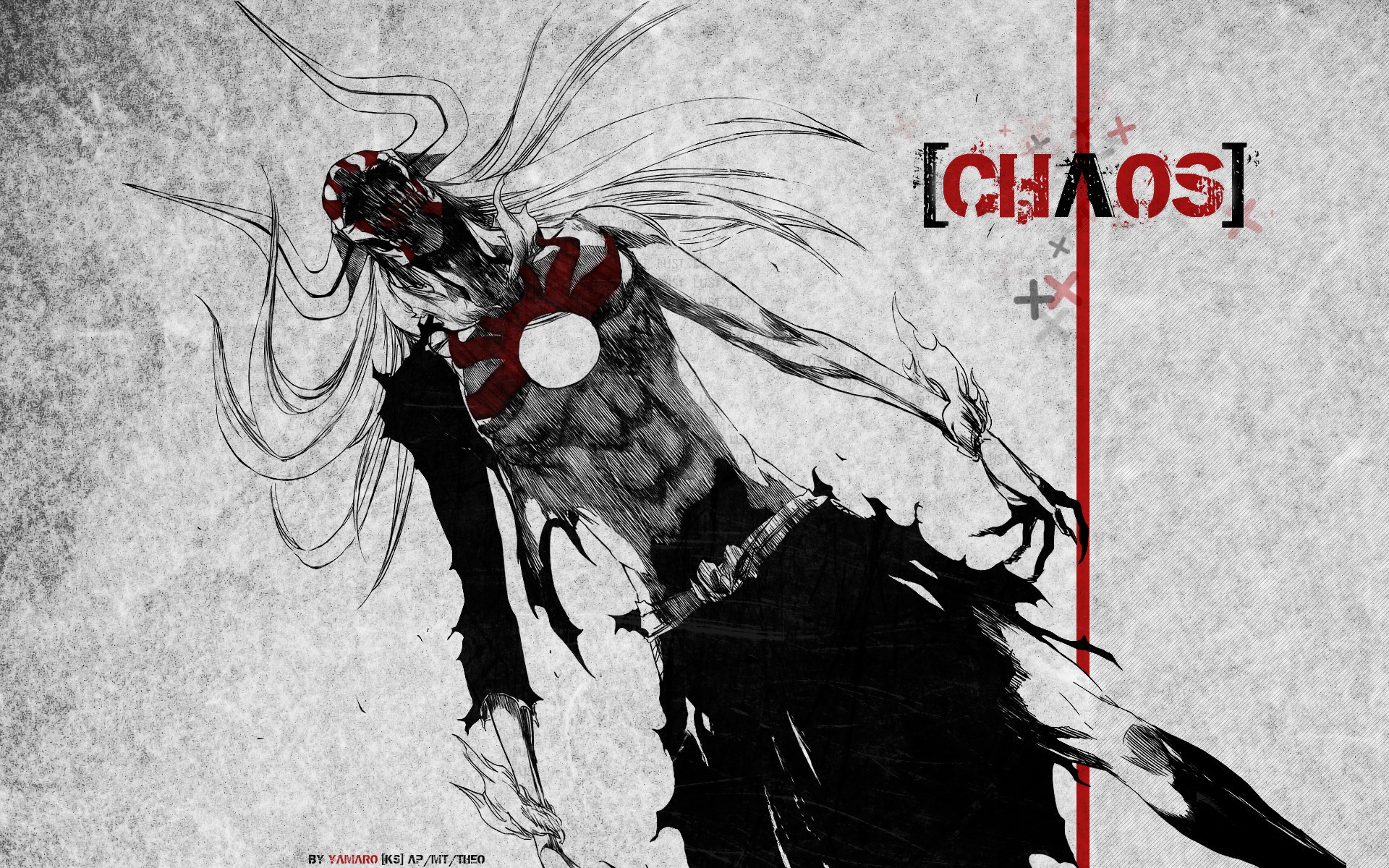 Anime 1920x1200 Bleach Kurosaki Ichigo Vasto Lorde selective coloring Hollow grunge digital art