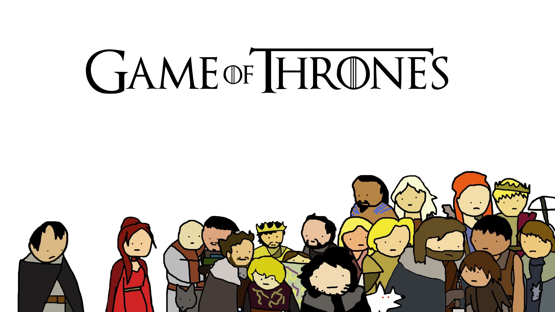 General 1920x1080 Game of Thrones artwork white background TV series
