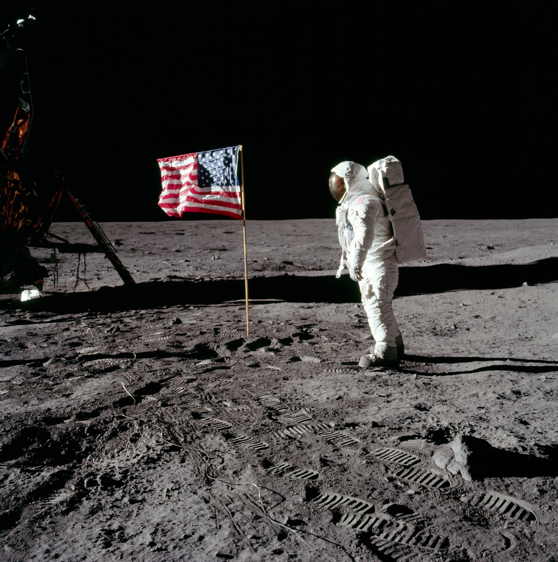 General 2349x2365 astronaut flag space American flag Moon