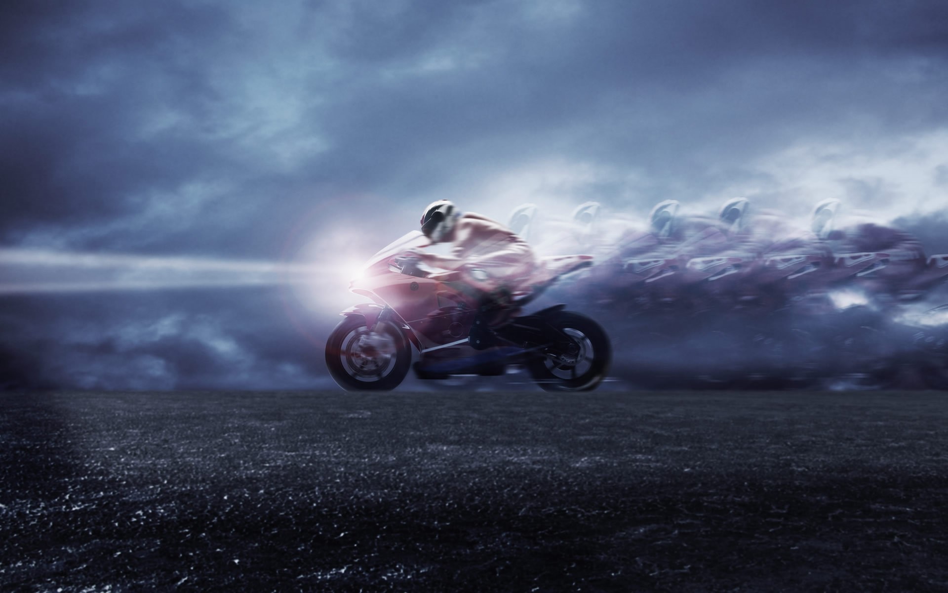General 1920x1200 motorcycle motion blur Red Motorcycles vehicle