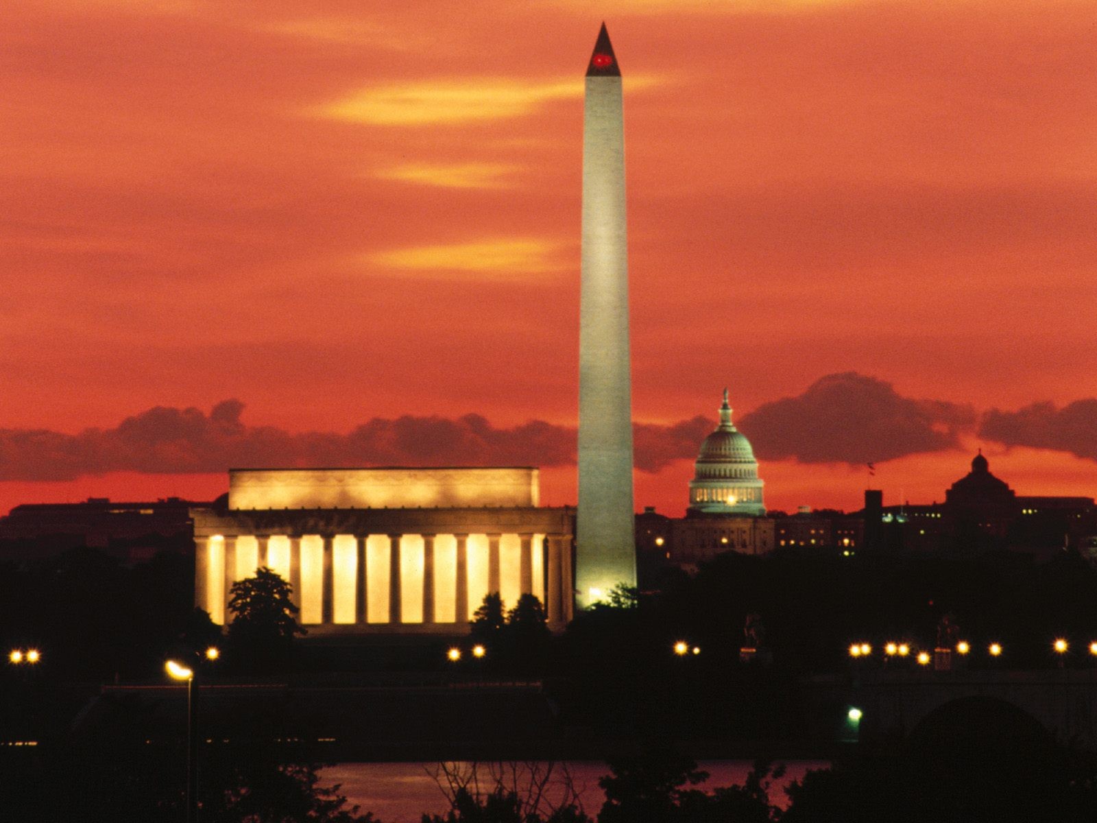 General 1600x1200 Washington, D.C. monuments Obelisk city building dusk USA sky lights