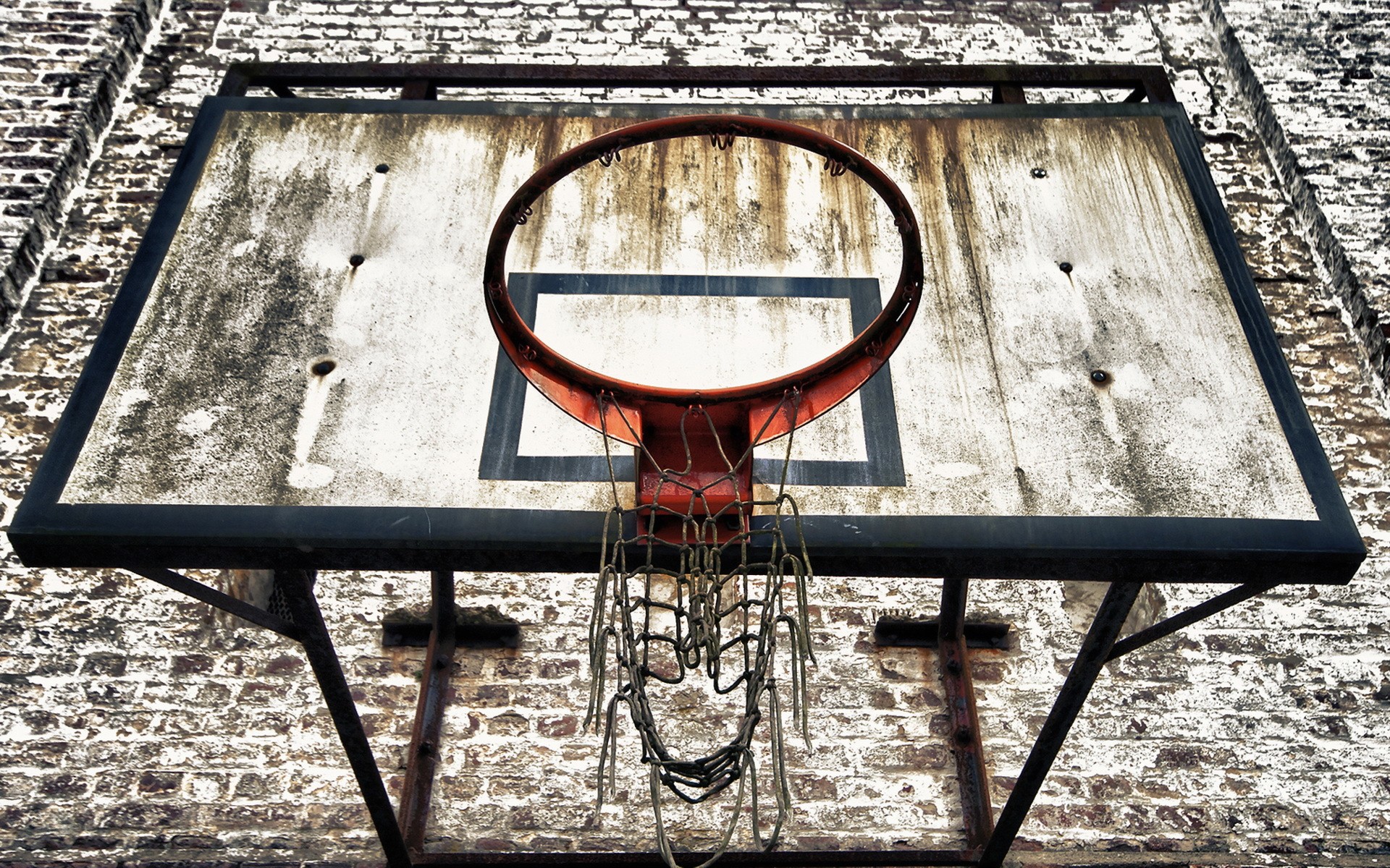 General 1920x1200 basketball hoop rust brown sport