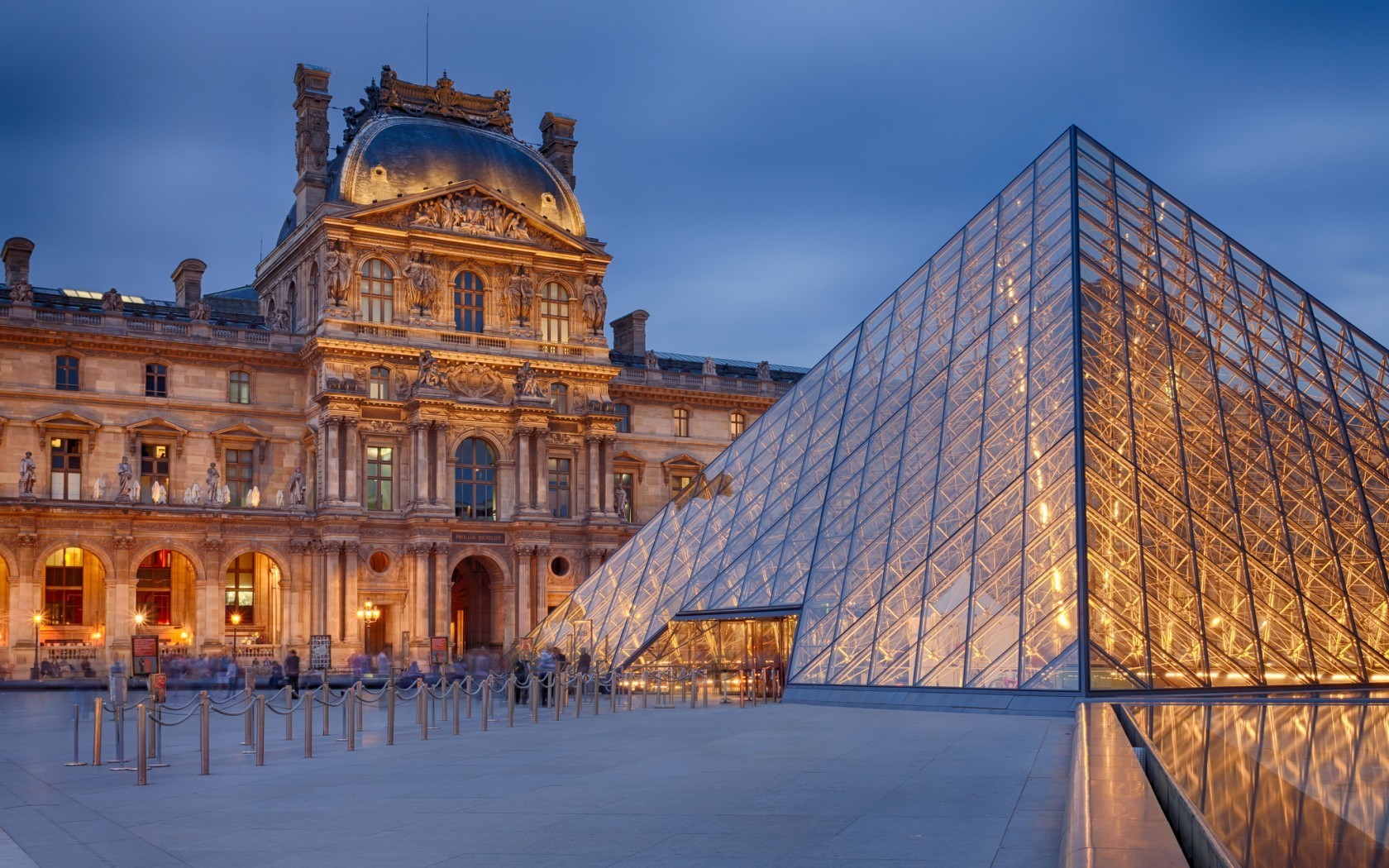 General 1680x1050 France Louvre Paris landmark museum Europe pyramid
