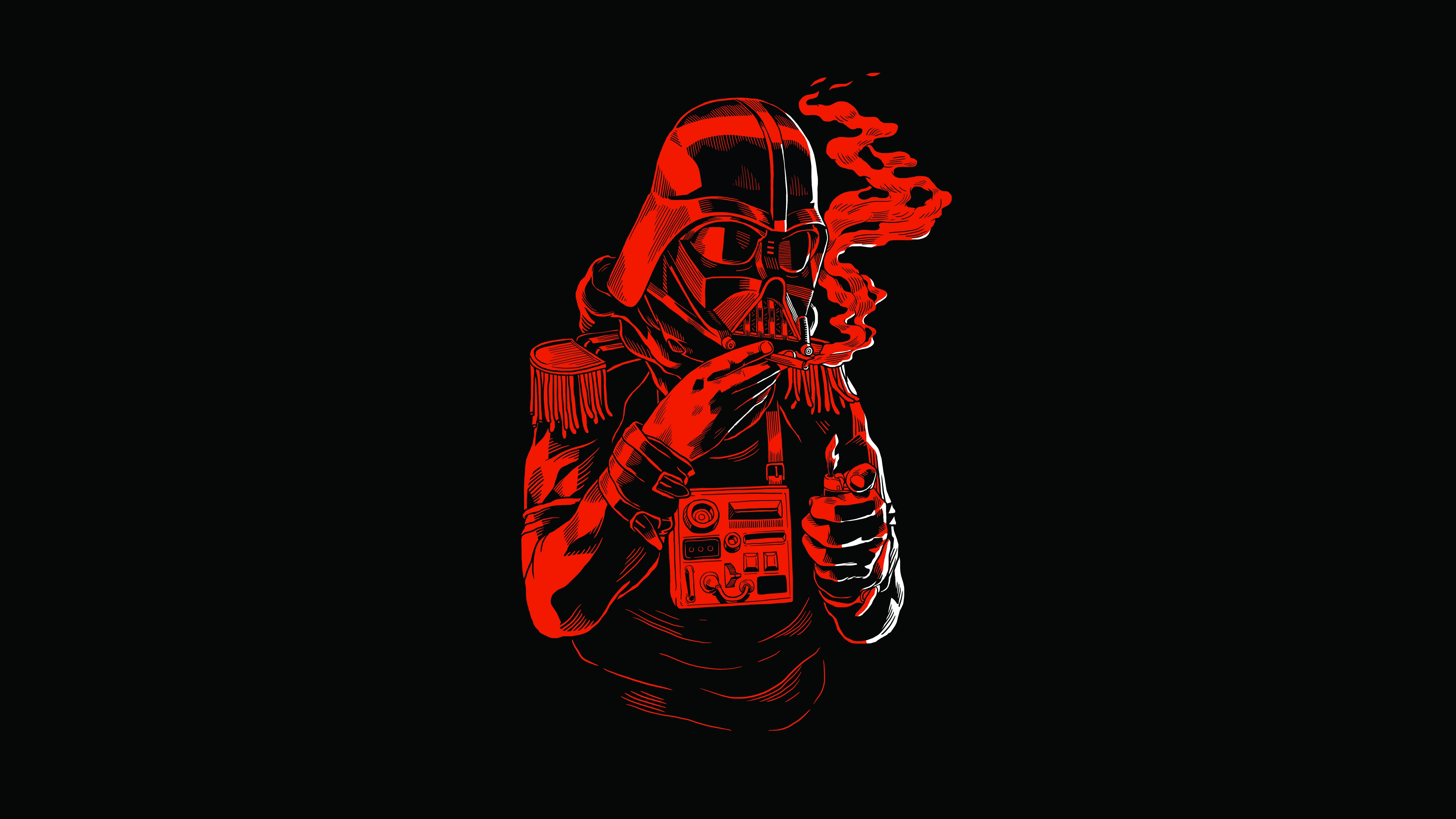 General 9900x5569 Star Wars Darth Vader Star Wars Humor artwork lighter black background simple background Sith black red humor science fiction Star Wars Villains