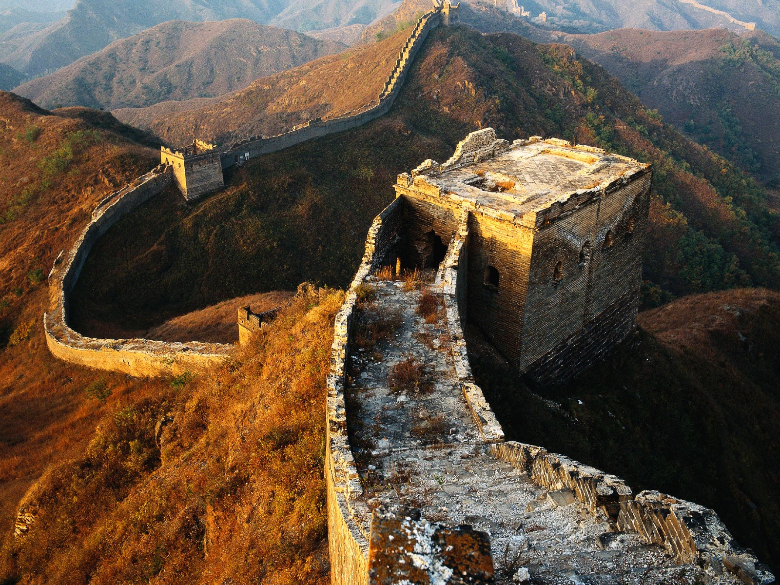General 1600x1200 Great Wall of China China mountains landscape fort stone wall abandoned ruins Asia World Heritage Site landmark