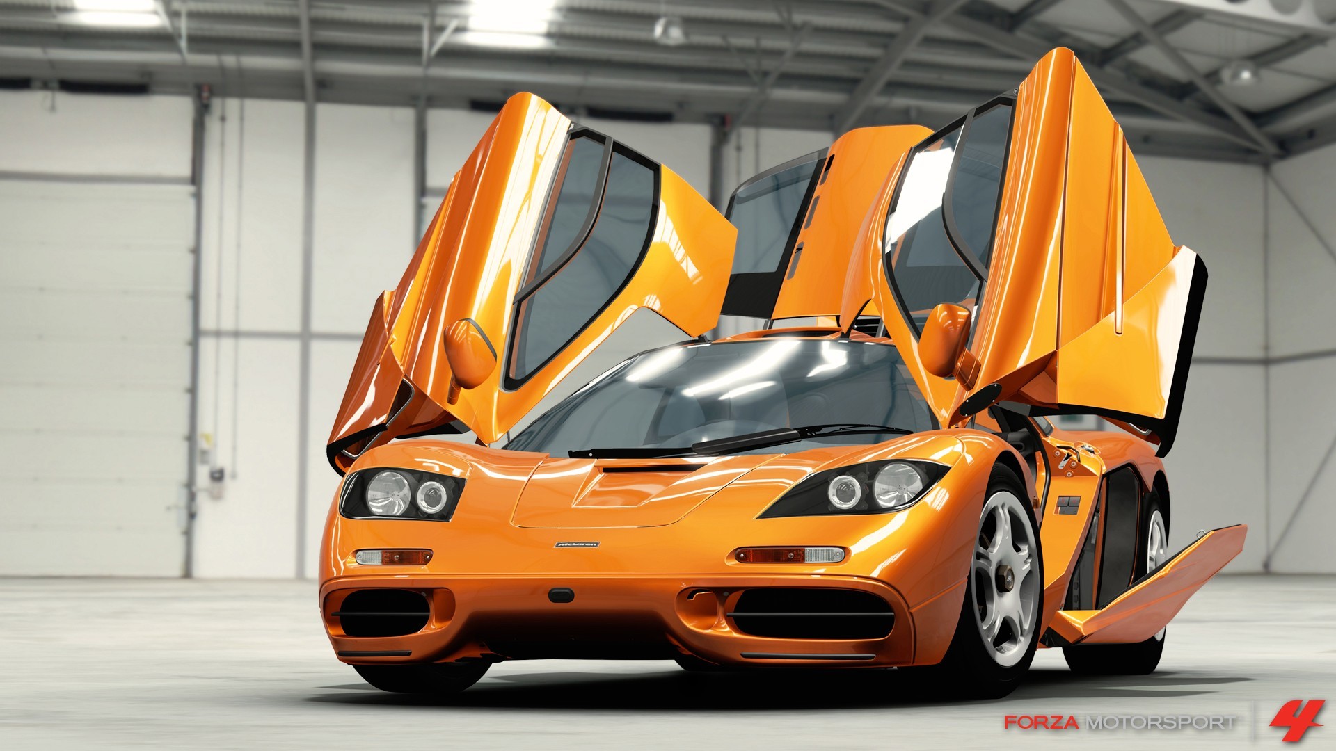 General 1920x1080 McLaren F1 Forza Motorsport 4 video games car orange cars scissor doors McLaren vehicle Turn 10 Studios