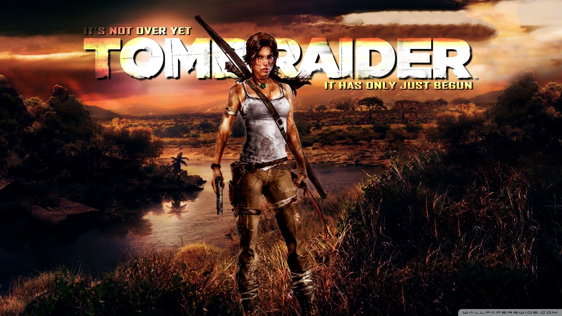 General 1920x1080 Tomb Raider video games video game art standing video game girls girls with guns Lara Croft (Tomb Raider) video game characters PC gaming
