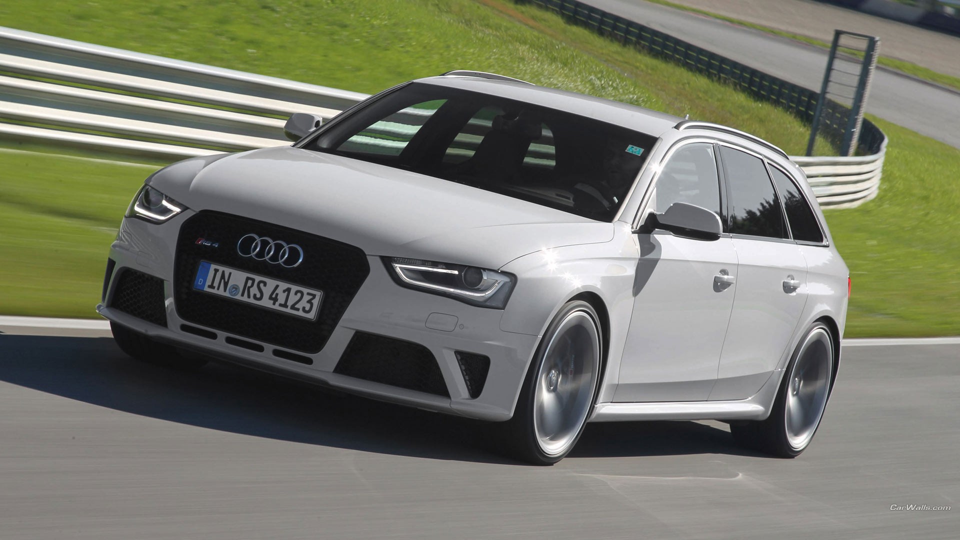General 1920x1080 Audi RS4 Audi silver cars vehicle car station wagon German cars Volkswagen Group