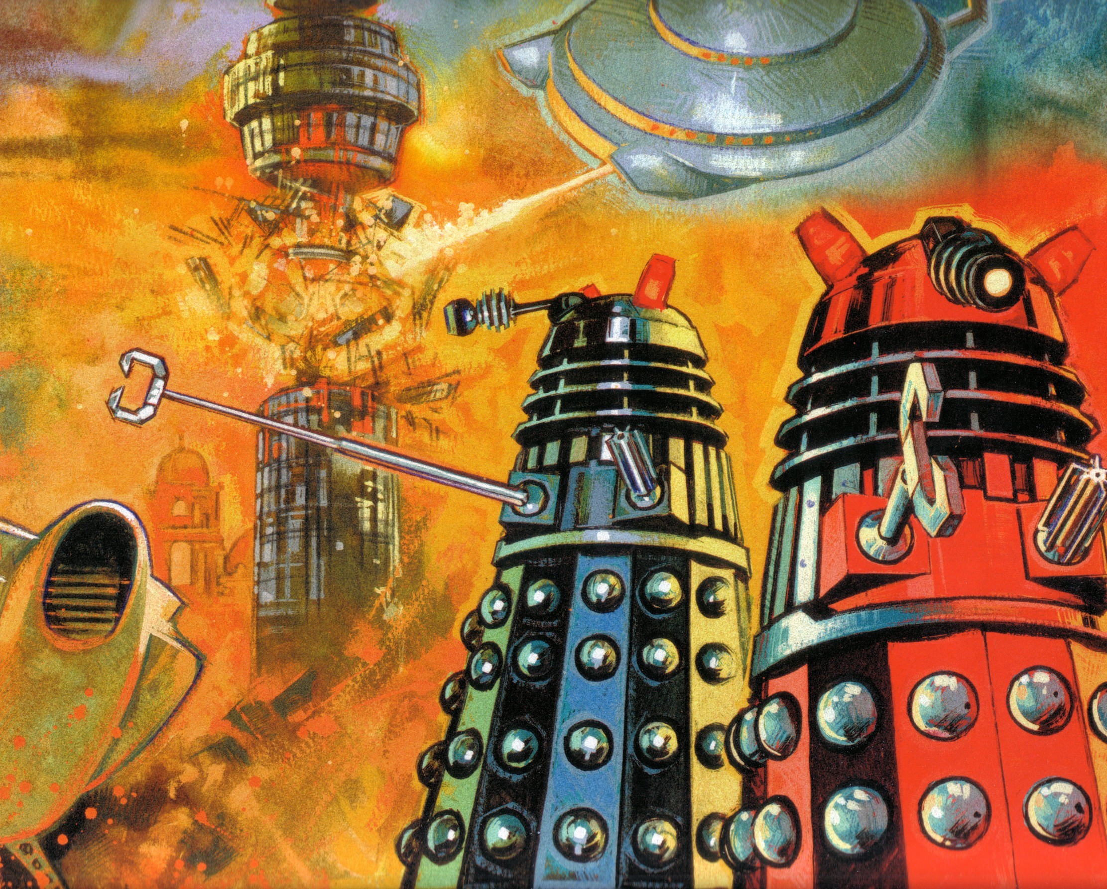 General 2223x1786 Doctor Who Daleks TV series science fiction digital art