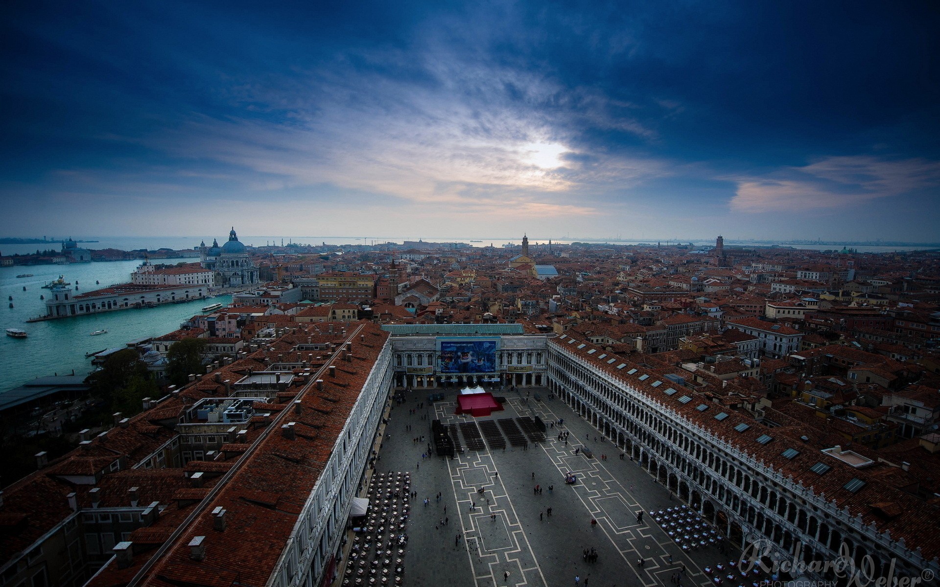 General 1920x1200 Venice Italy cityscape aerial view sky town square